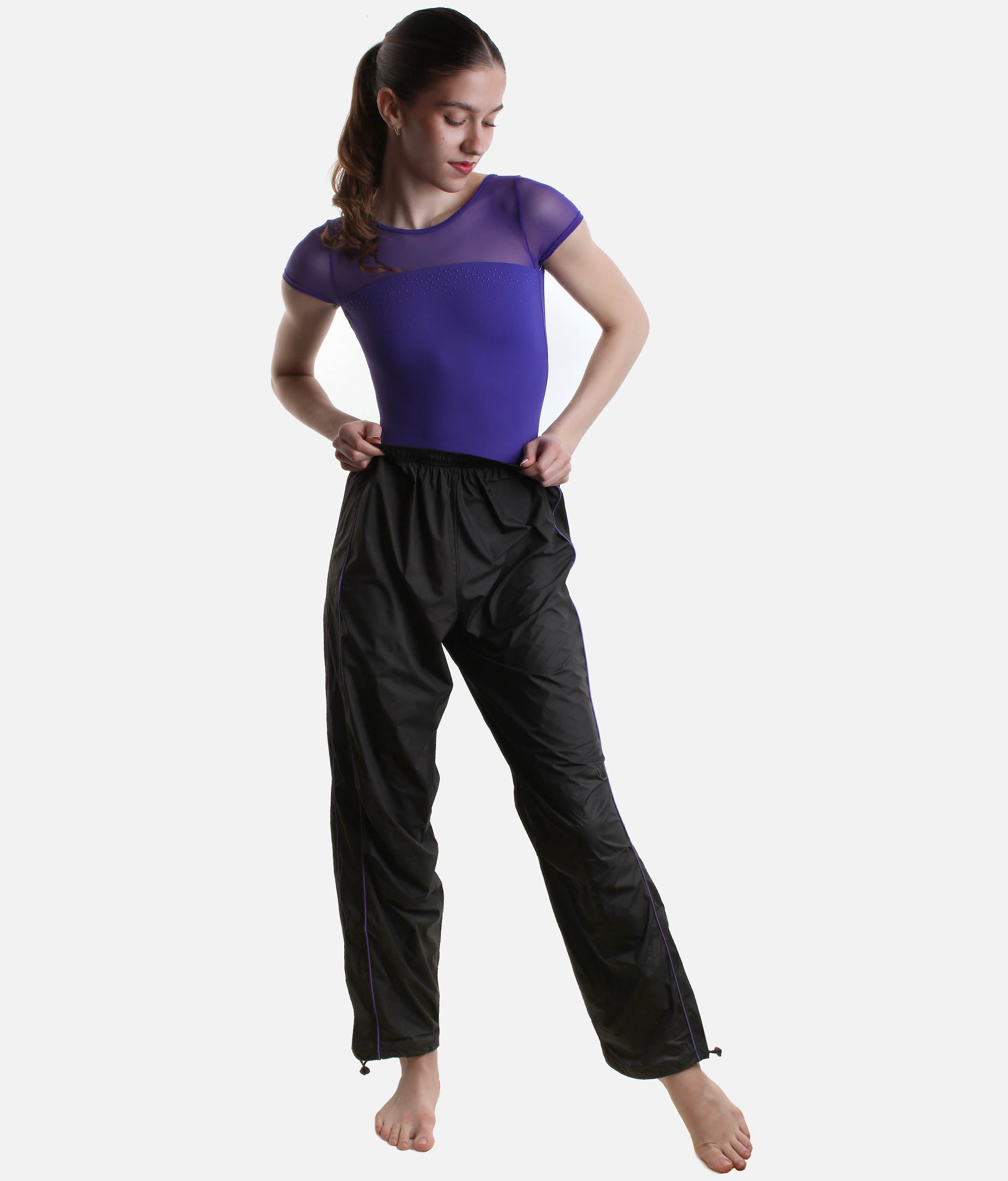 Ripstop Dance Pants, Lightweight Warm-Up with Ankle Toggle - M80005L