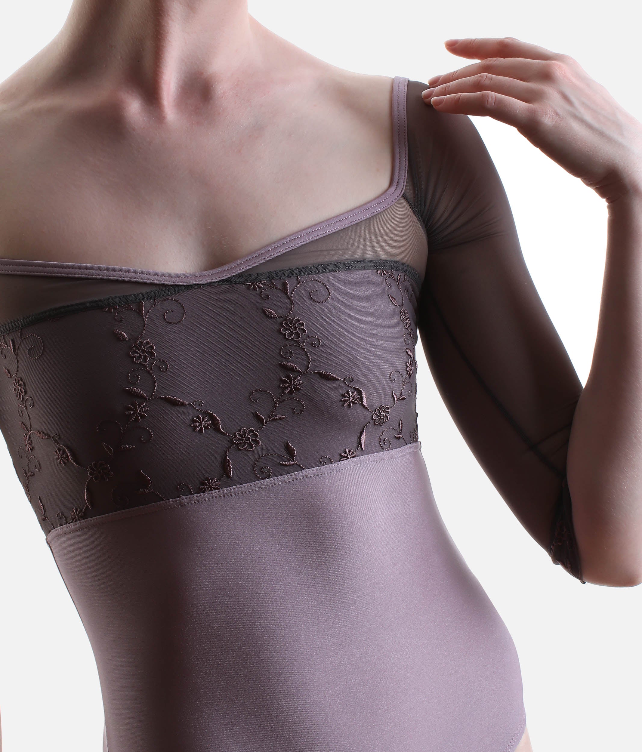 Professional Three Quarter Sleeve Ballet Leotard - MANIA CL Charleston