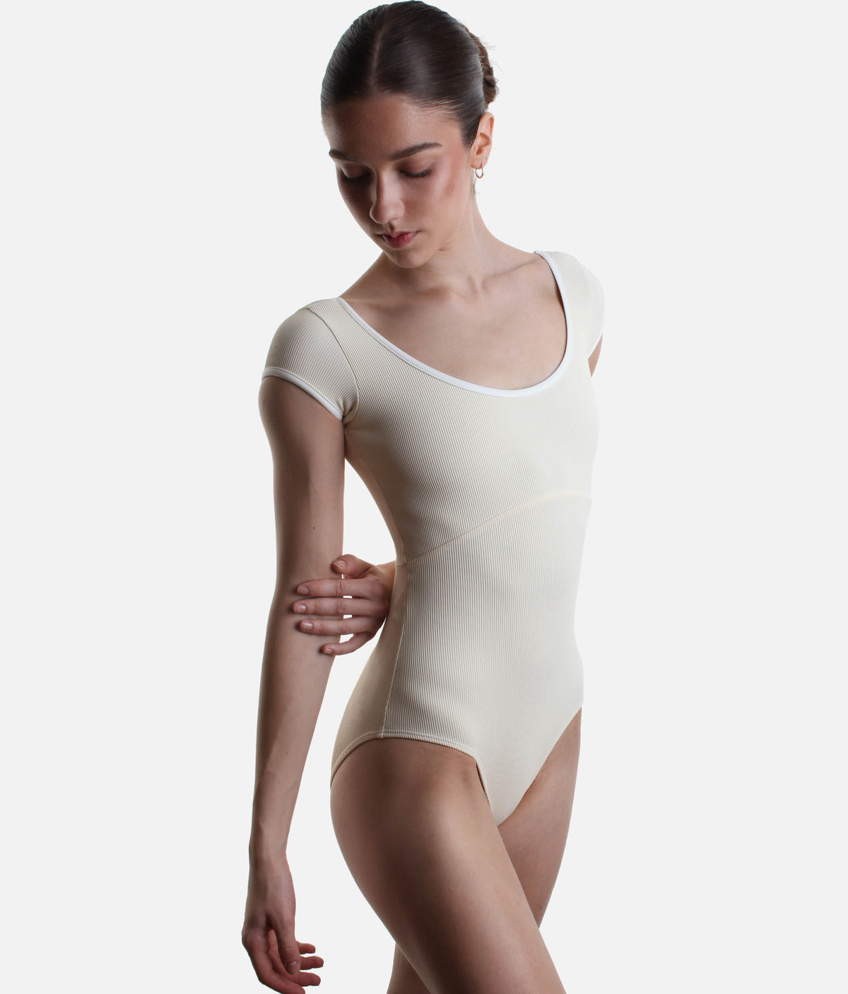 Butter Yellow Short Sleeve Ballet Leotard - ALMA