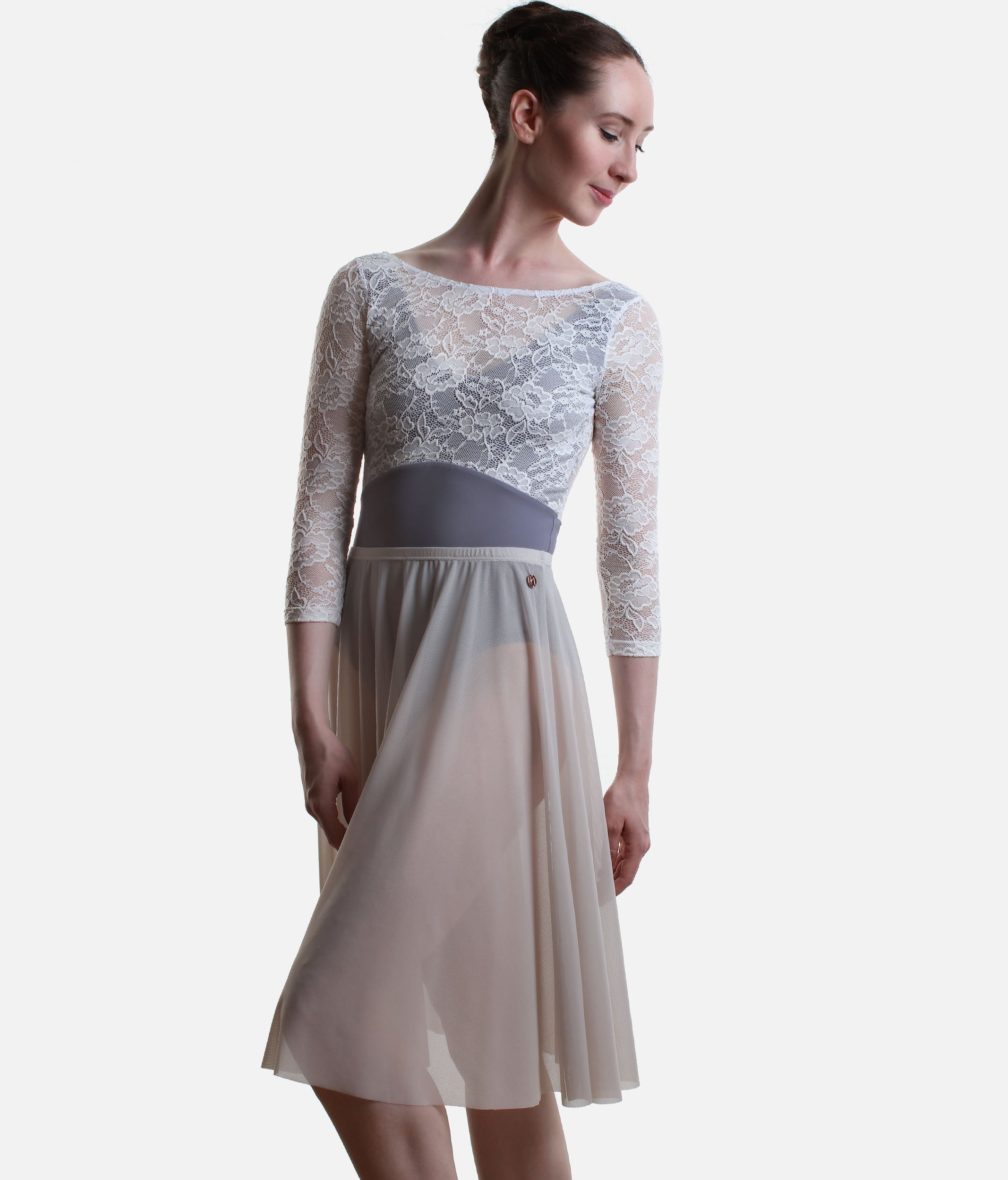 Long Mesh Ballet Skirt, Pull-On Ballet Rehearsal Skirt - ARIANA