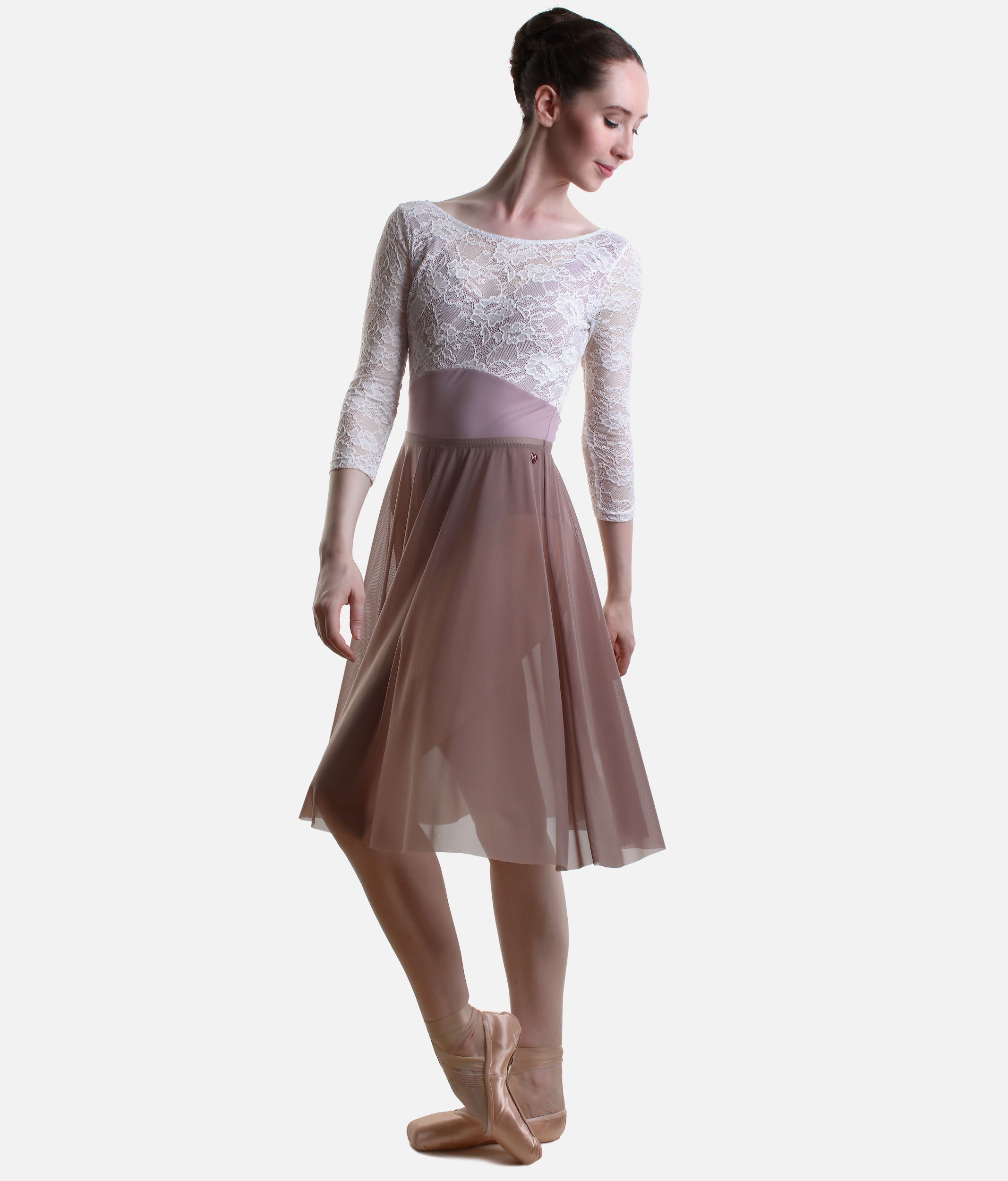 Long Mesh Ballet Skirt, Pull-On Ballet Rehearsal Skirt - ARIANA