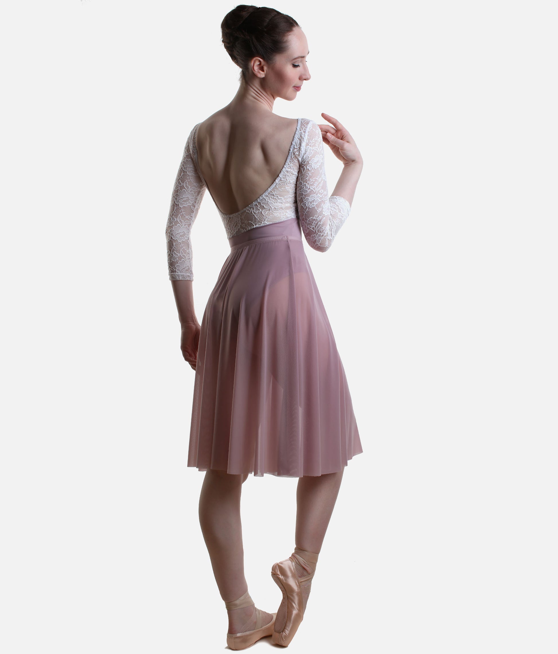 Long Mesh Ballet Skirt, Pull-On Ballet Rehearsal Skirt - ARIANA