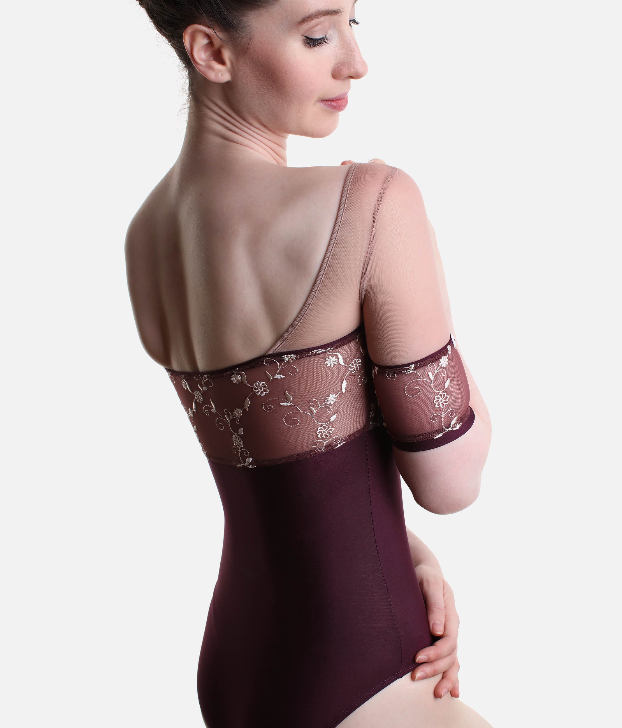 Embroidered ¾ Sleeve Ballet Leotard, Golden Label Collection - MINERVA GL Turandot