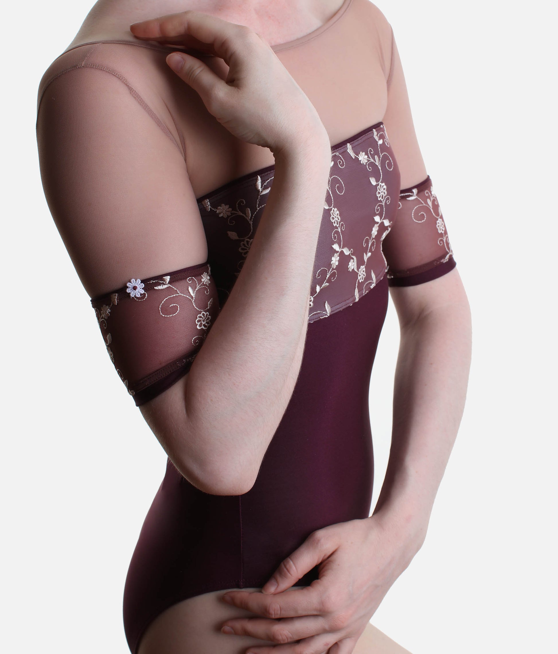 Embroidered ¾ Sleeve Ballet Leotard, Golden Label Collection - MINERVA GL Turandot