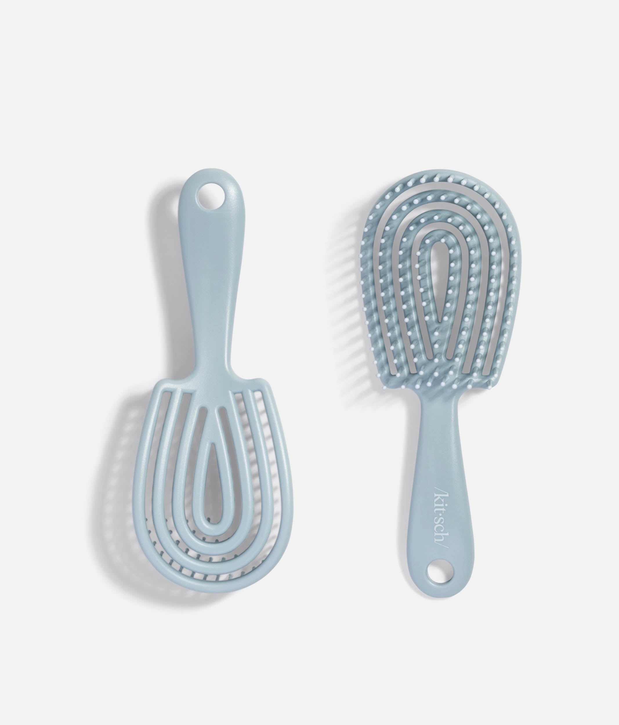 Haze Blue Detangling Flexi Brush – Mini Travel Hair Brush for All Hair Types