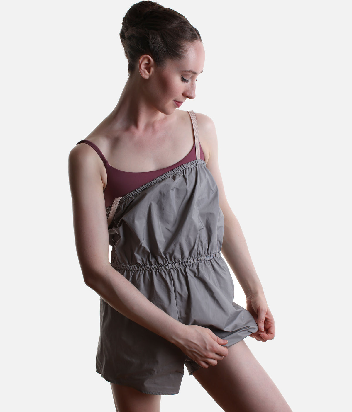 Pull-On Micro Romper for Ballet Warm-Ups