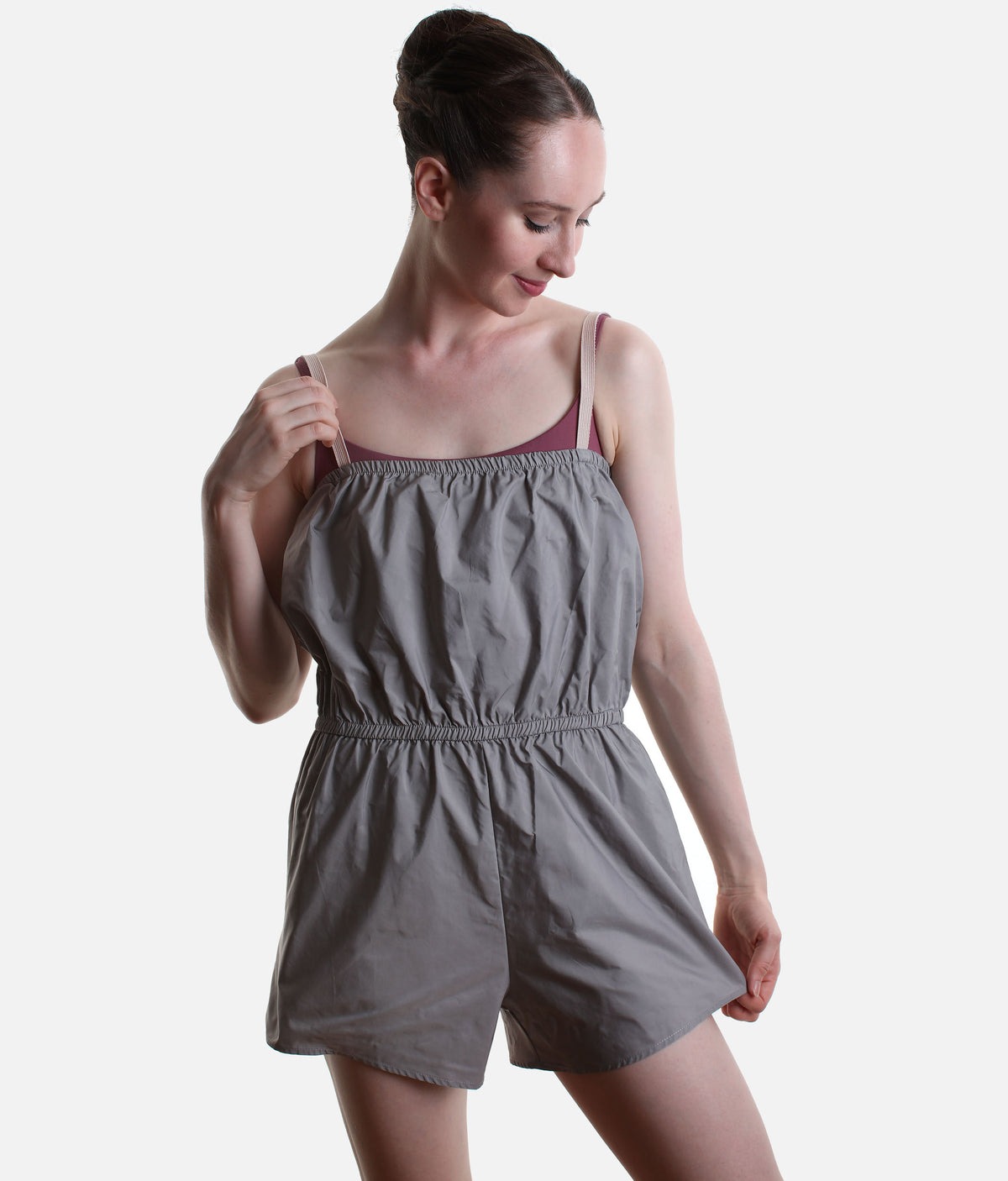 Pull-On Micro Romper for Ballet Warm-Ups