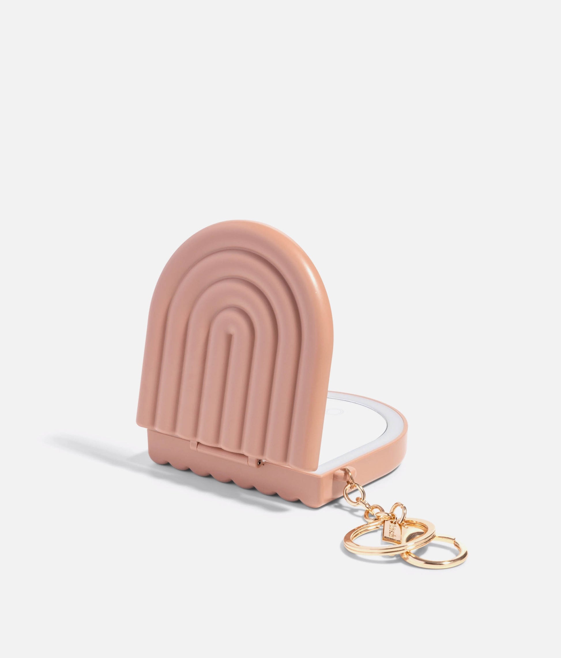 Terracotta Compact Mirror with LED Light – Travel-Size