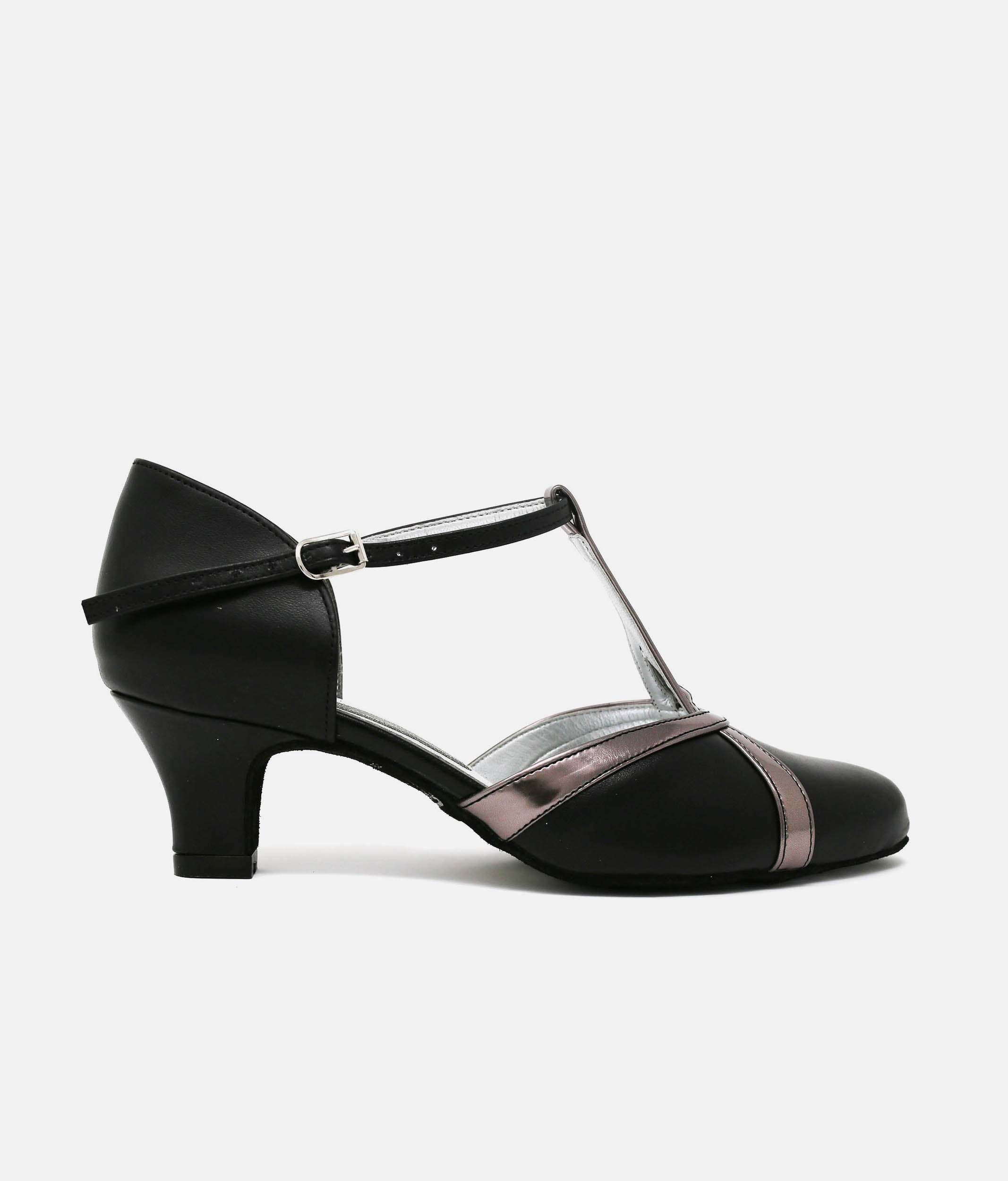 Comfortable Low Heel Leather Ballroom Shoes for Social Dancing - NANCY