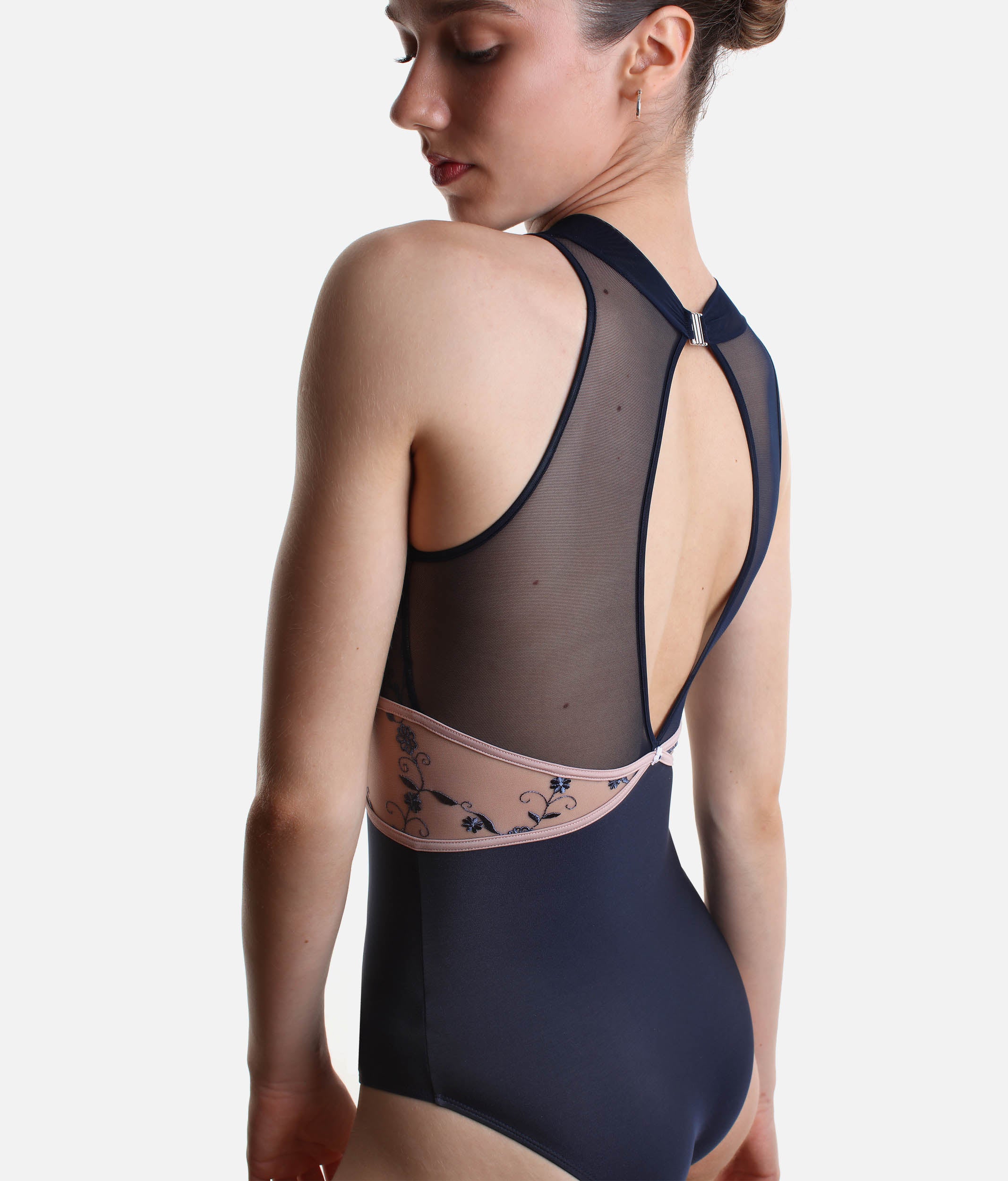 High Neck Ballet Leotard with Elegent Open Back - PANDIA CL Preludio
