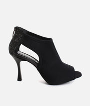 Glitter Heel Ballroom Latin Shoes, Flexible Neoprene Upper & 70mm Heel - PD810