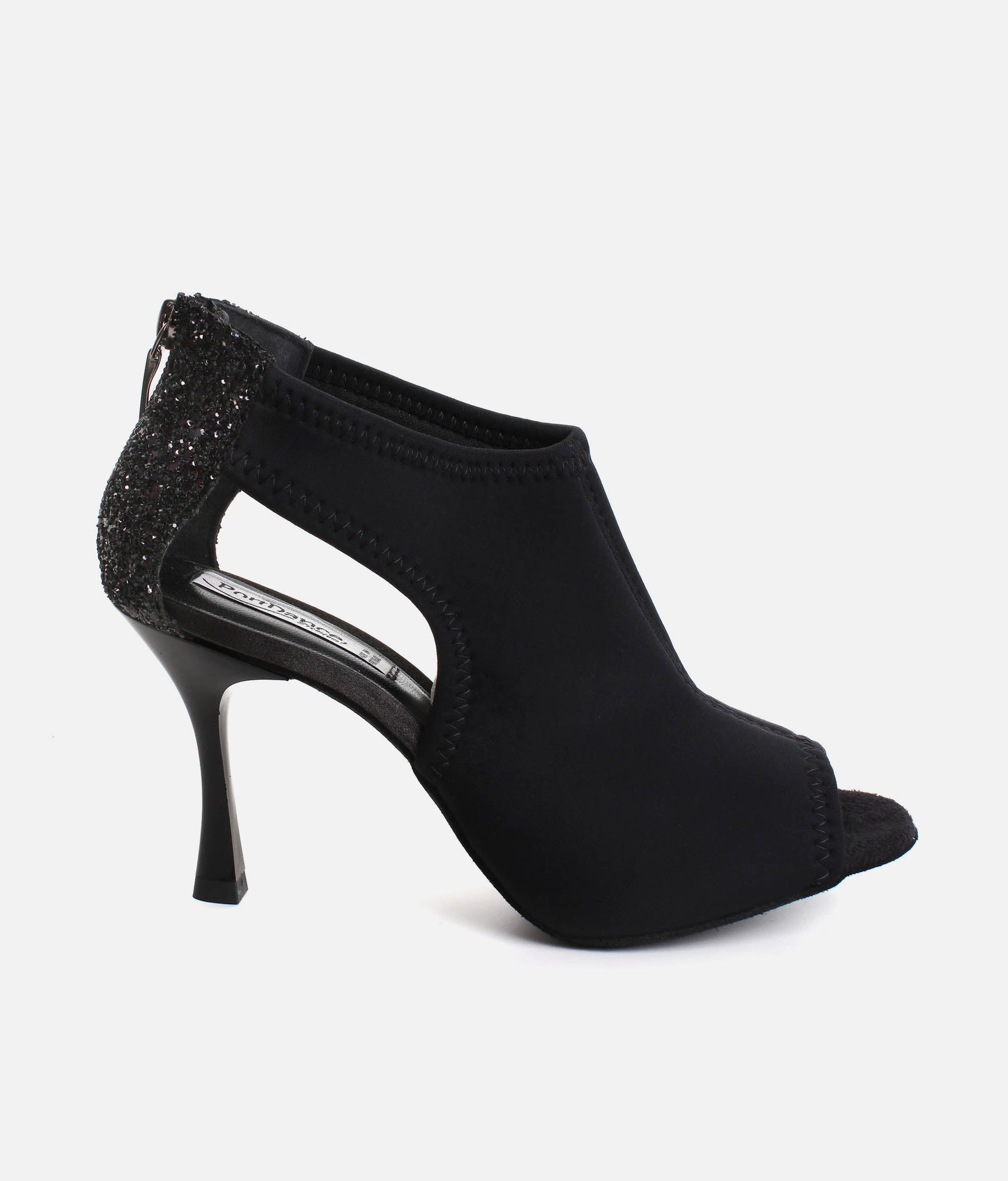 Glitter Heel Ballroom Latin Shoes, Flexible Neoprene Upper & 70mm Heel - PD810