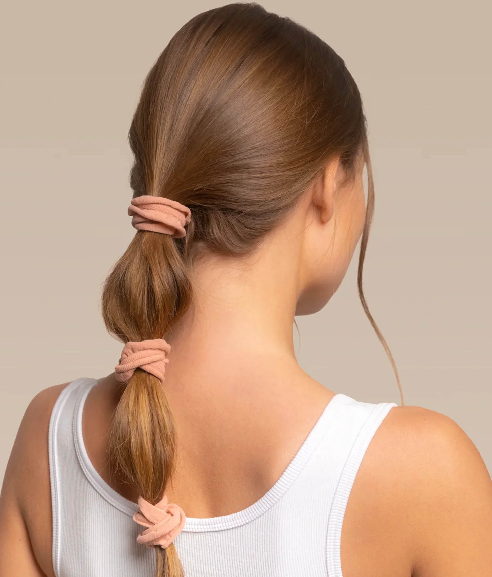 Blush Petal Hair Elastics, Blush and Neutral 10-Pack