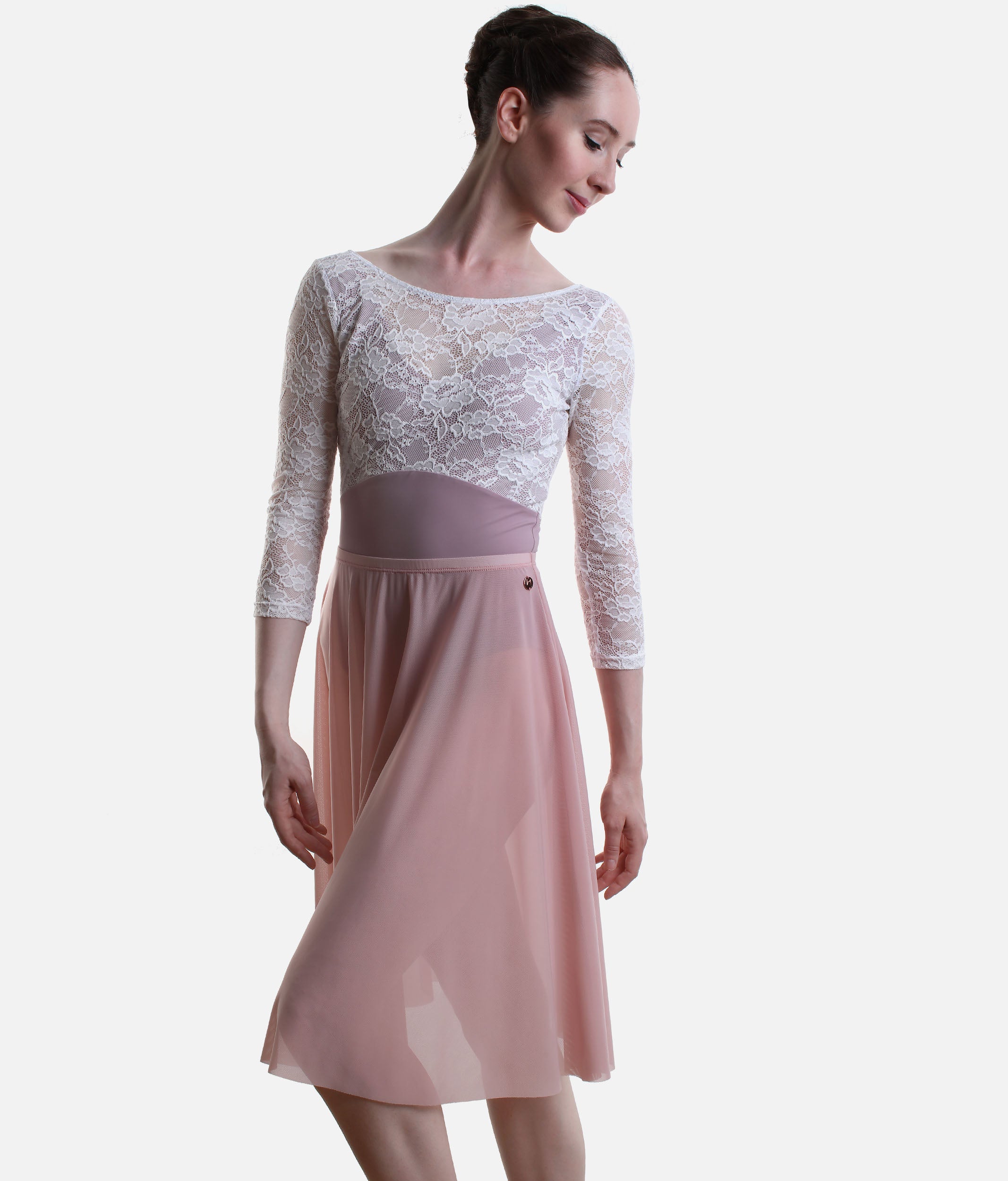 Long Mesh Ballet Skirt, Pull-On Ballet Rehearsal Skirt - ARIANA