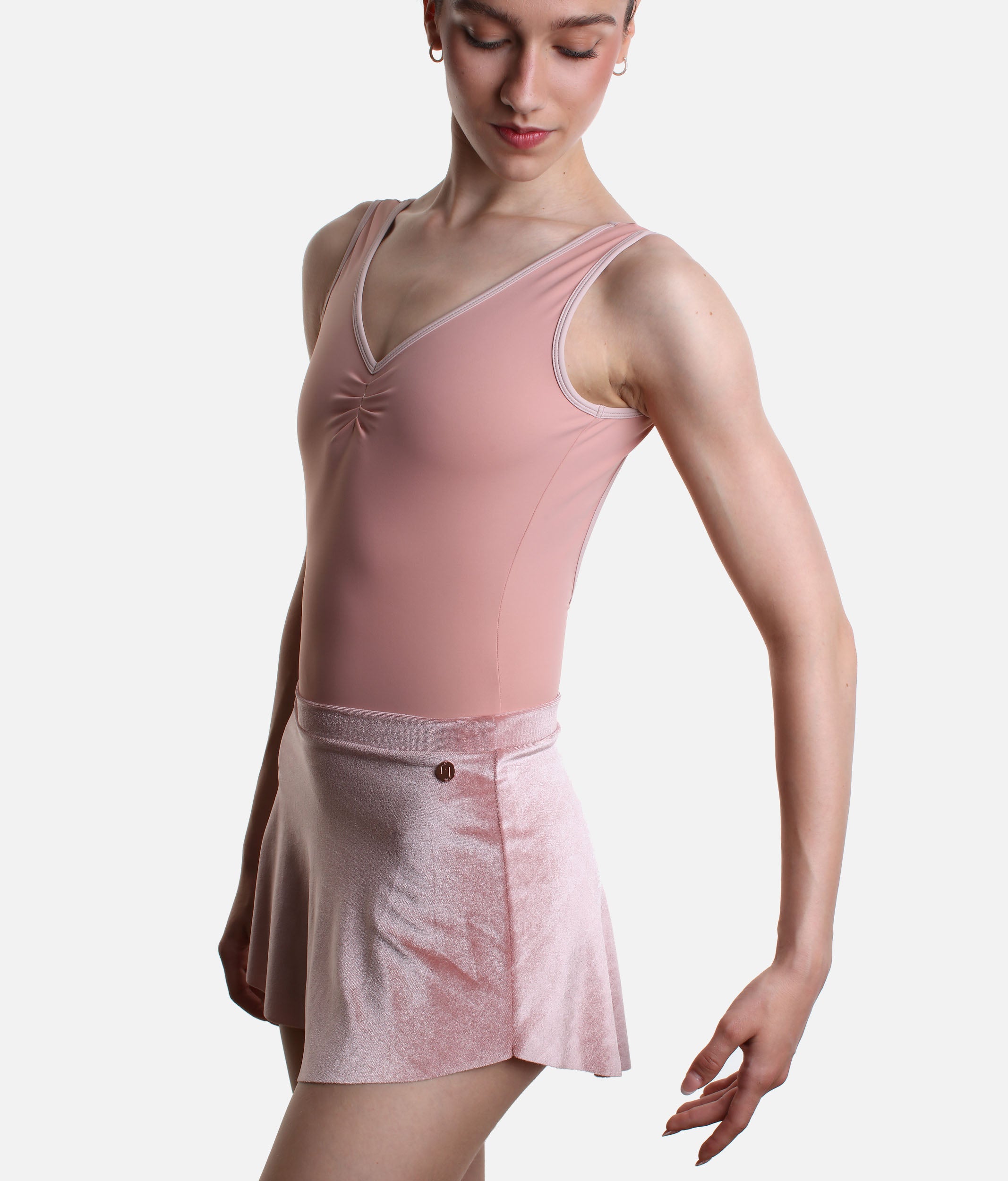 Short Velvet Ballet Skirt, Comfortable Pull-On Dance Skirt - VELA