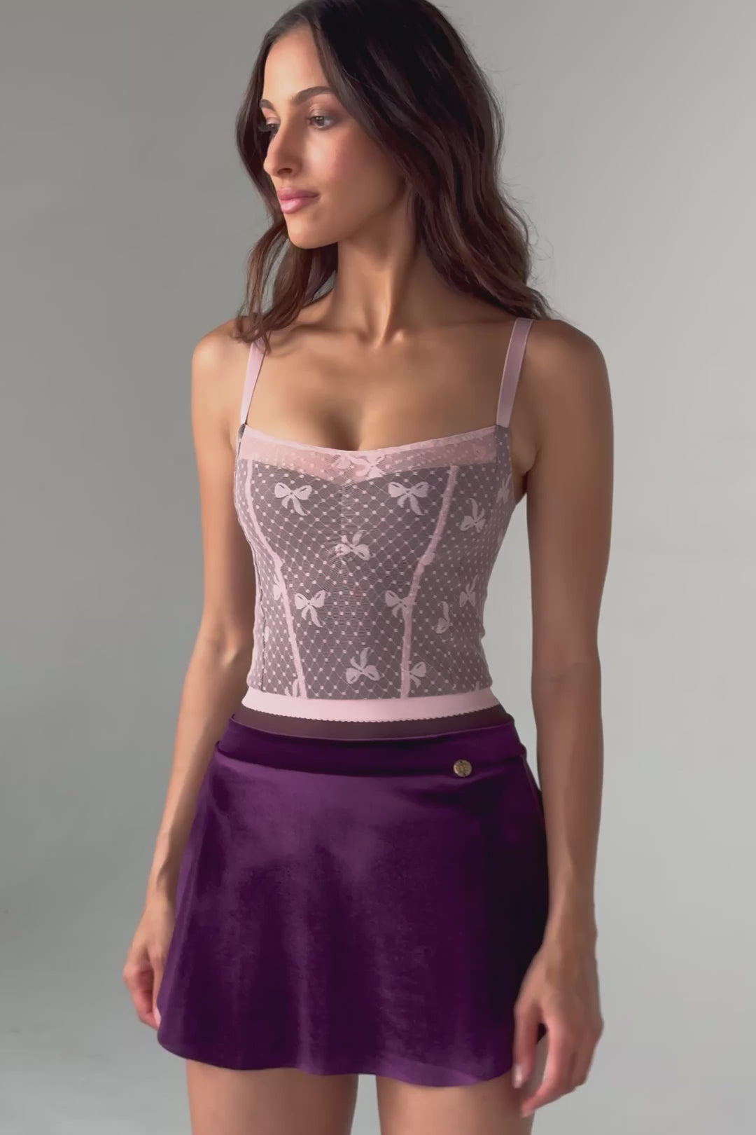 Load video: Bodile Zara Velvet Ballet Skirt – Short Pull-On Signature Style