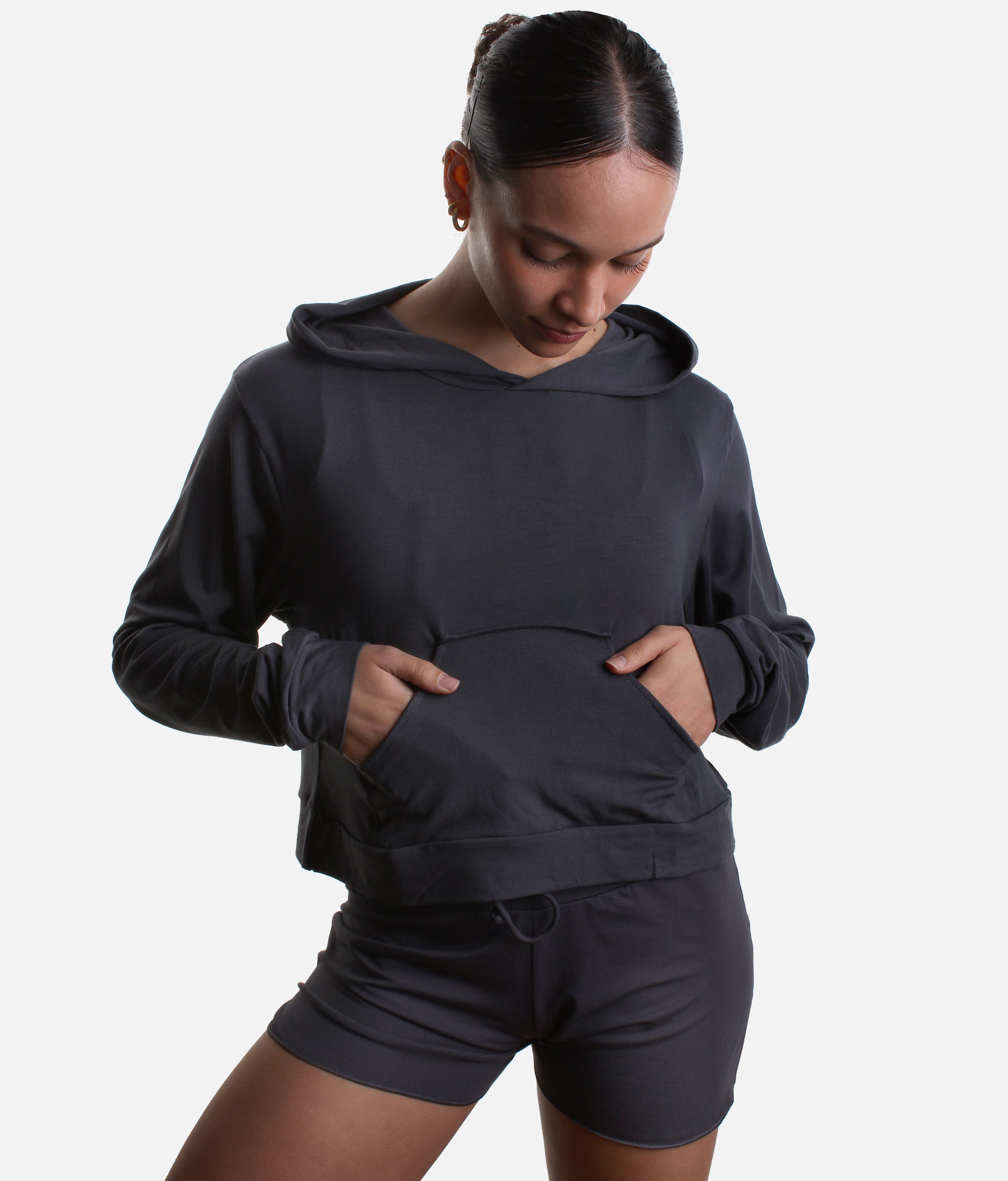 Cropped Hoodie, Soft Bamboo Dance Warm-Up Essential - REN