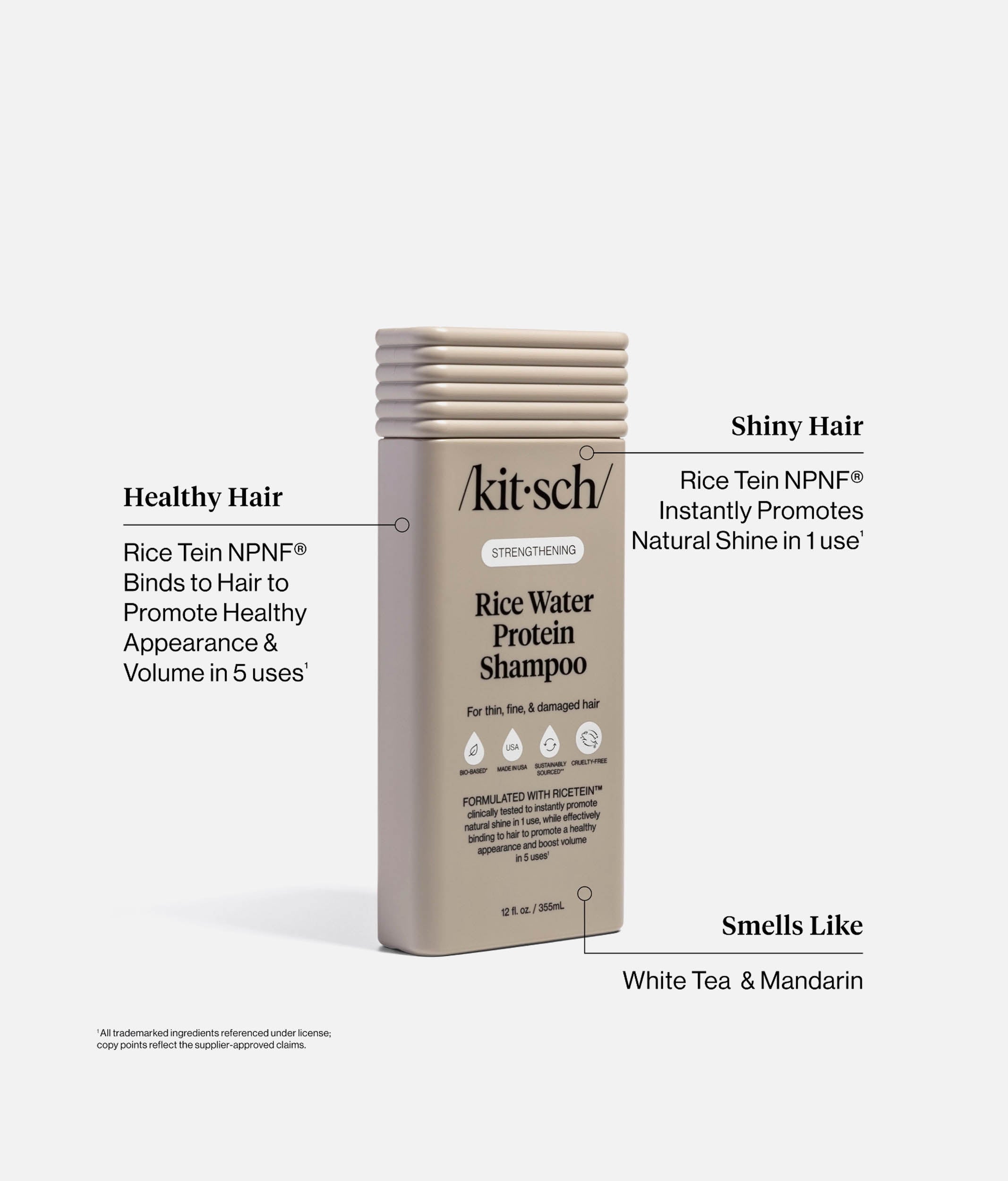 Strengthening Rice Water Shampoo, Shine & Volume for Fine, Damaged Hair