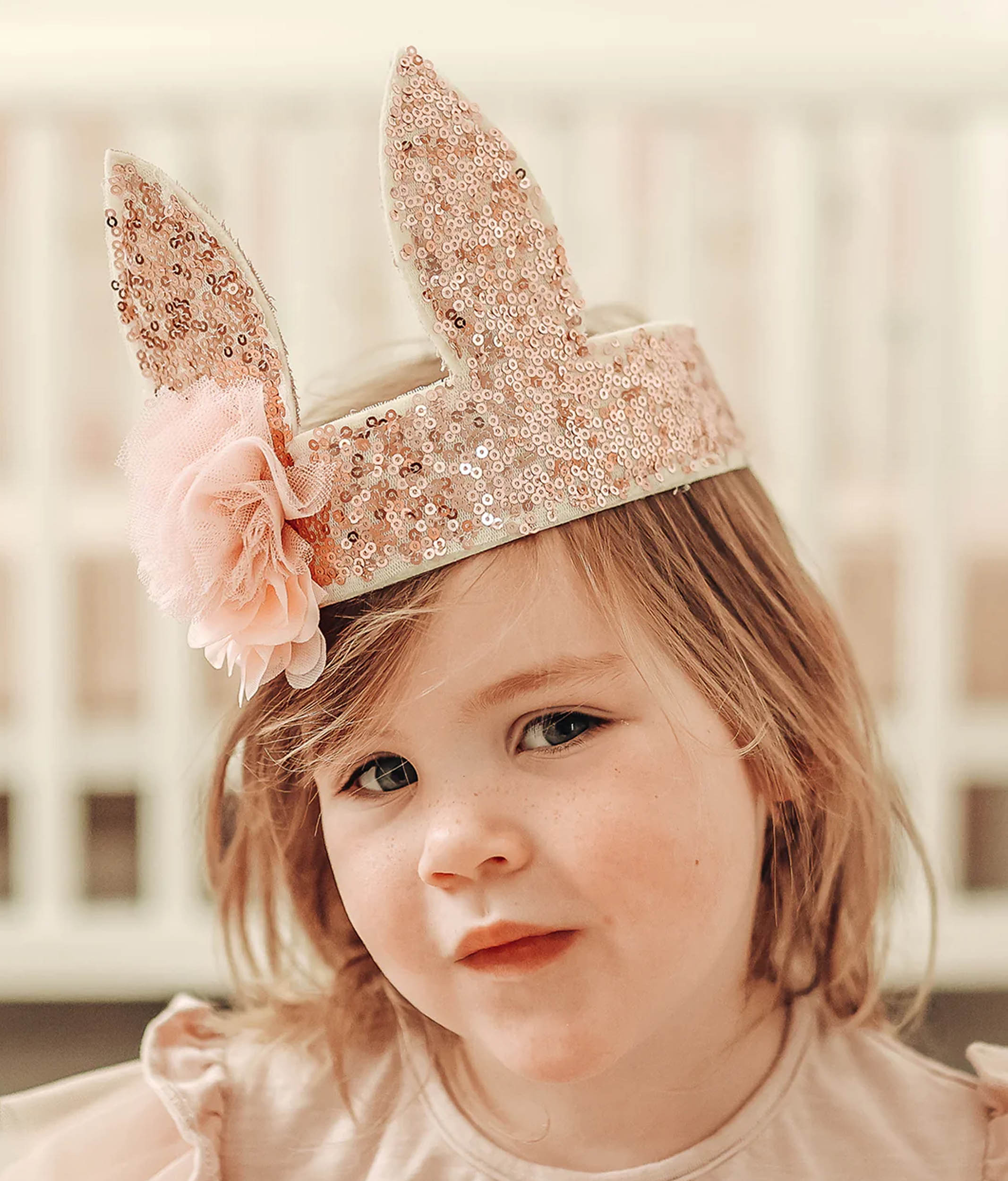 Magical Sequins Hair Accessory for Tiny Ballerinas - BUNNY EARS CROWN