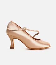 Elegant Satin Ballroom Dance Shoes for Women with Single Strap - ICS RT SS