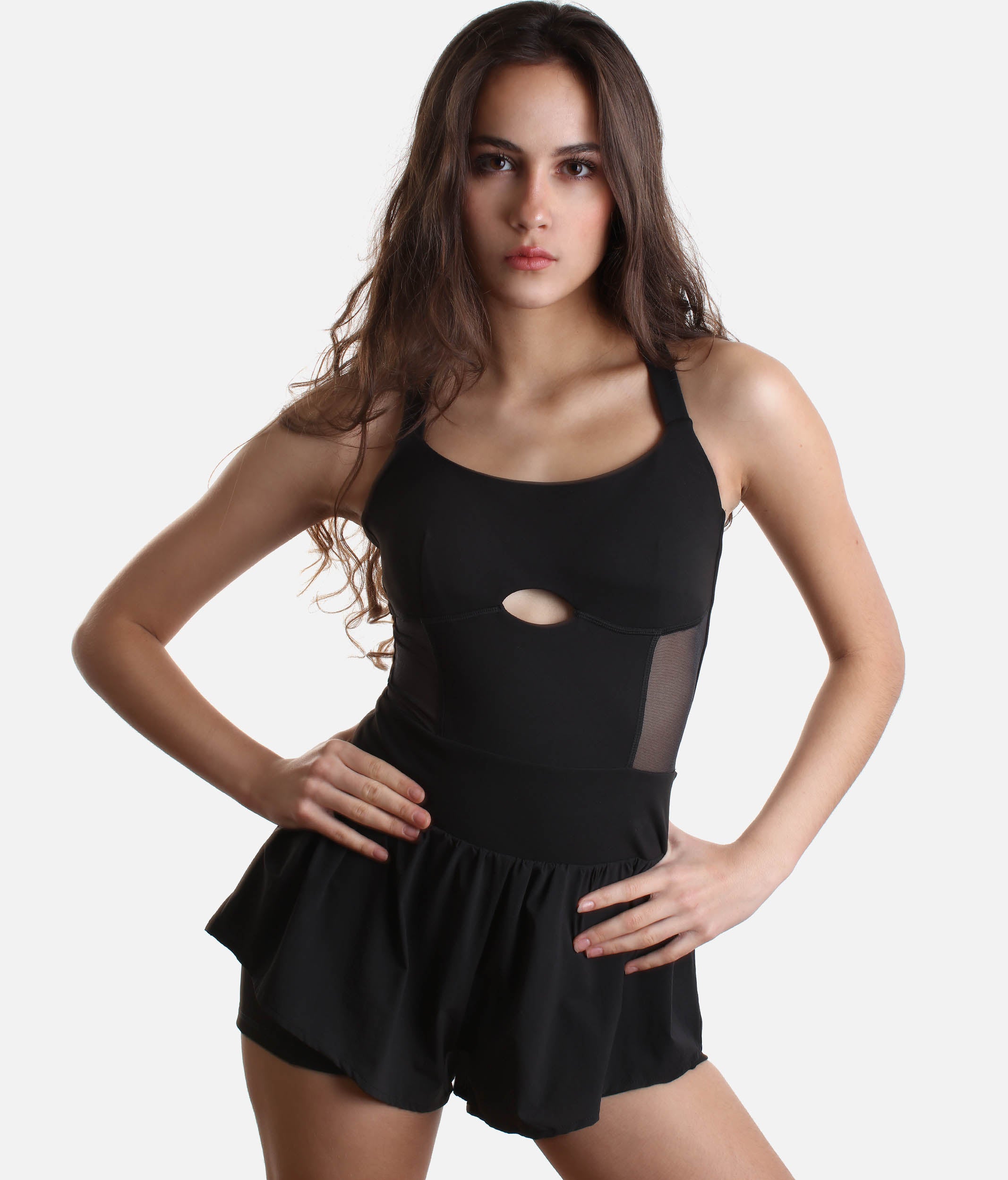 Black SUPERSHORT RUNSIE – Ultimate One-Piece Workout Outfit