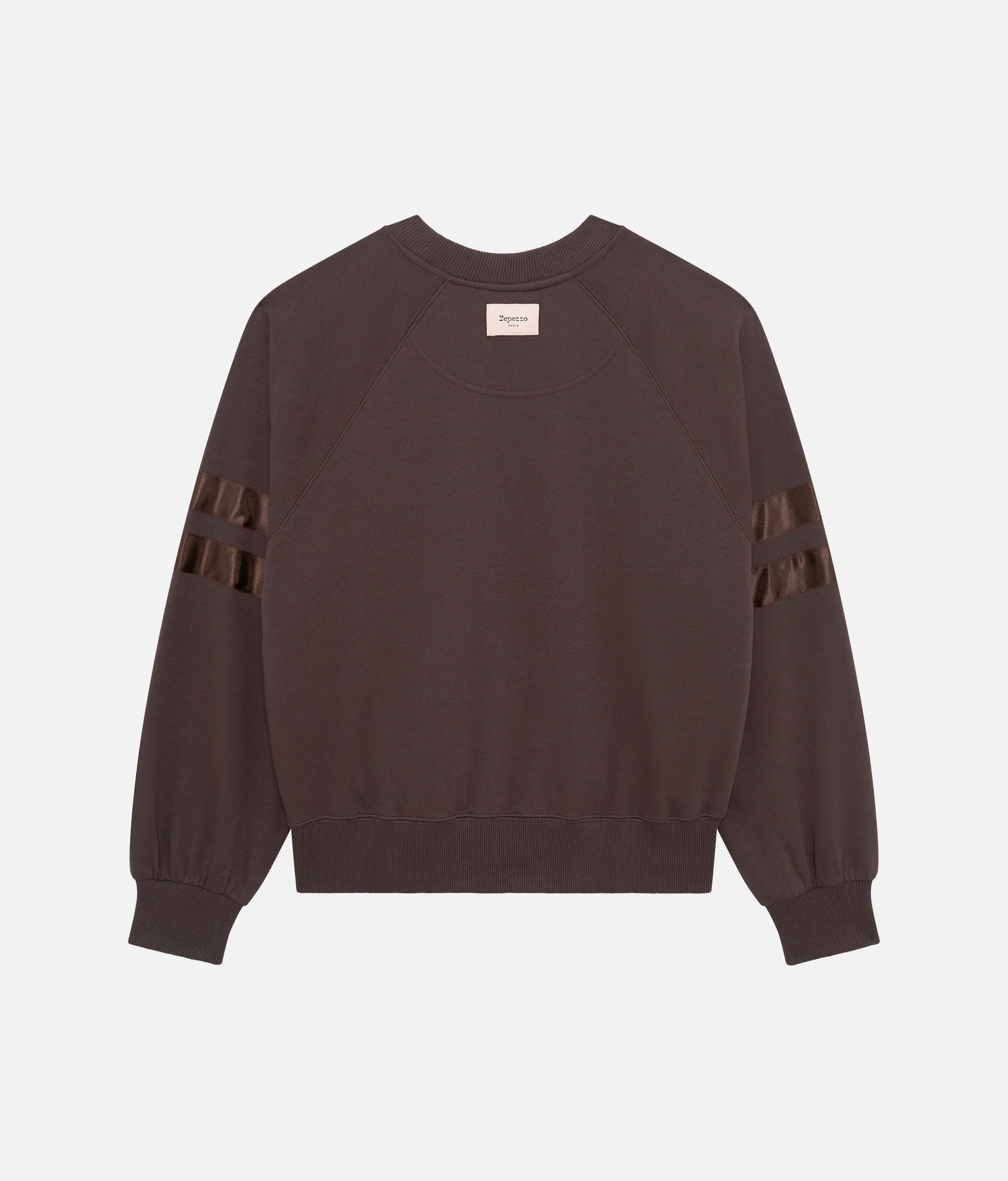 Oversized Sweatshirt with Satin Ribbon Detailing - S0573