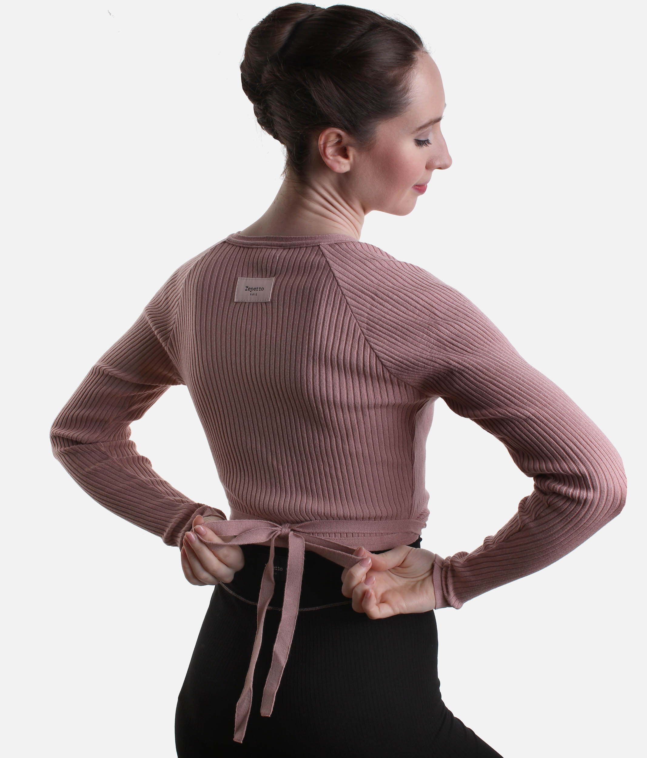 Knit Wrap Top, Soft Ribbed Ballet Warm-Up Layer - S0669