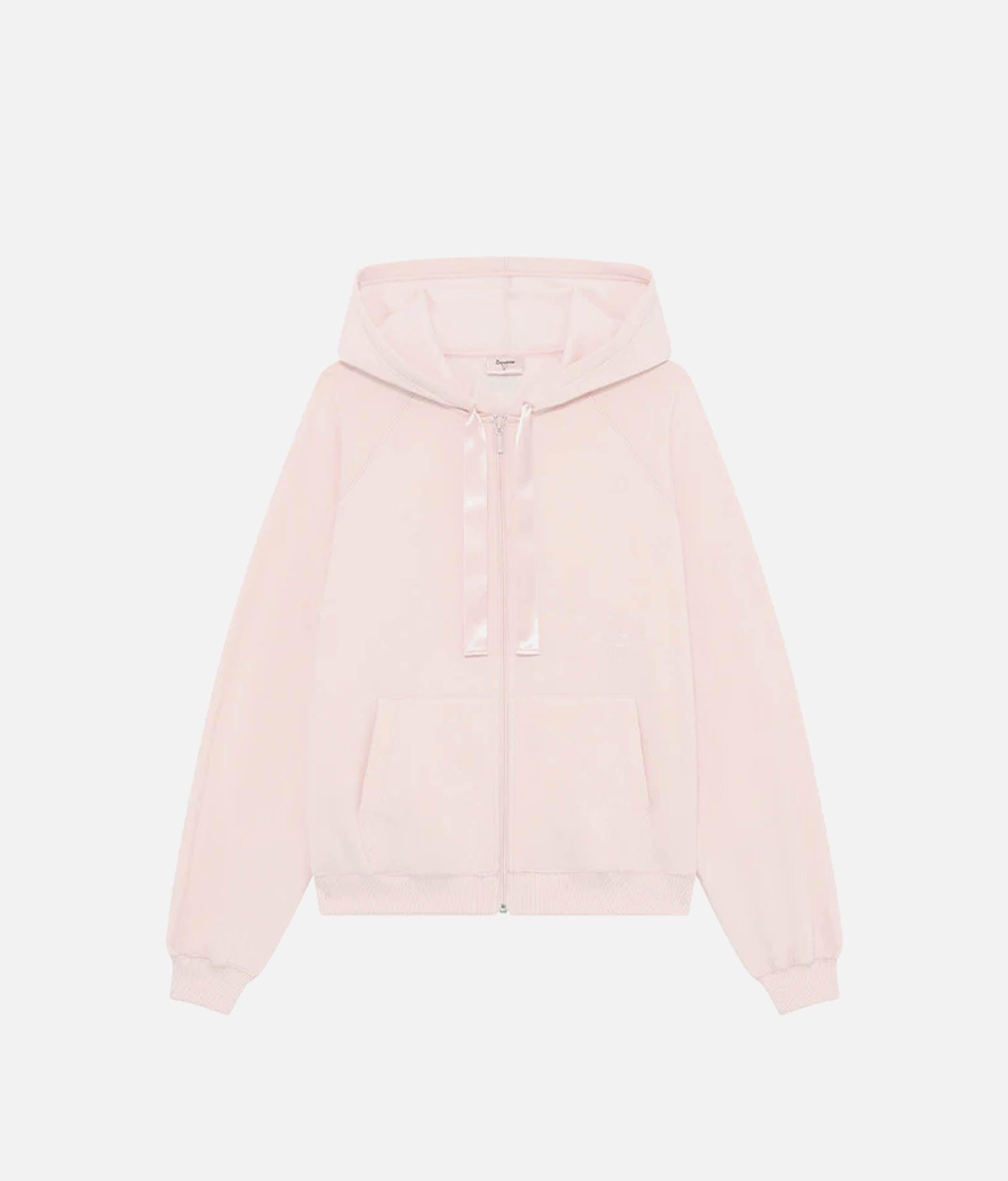 Zip-Up Hoodie, Satin Ribbon Inspired Ballet Warm-Up - S0700