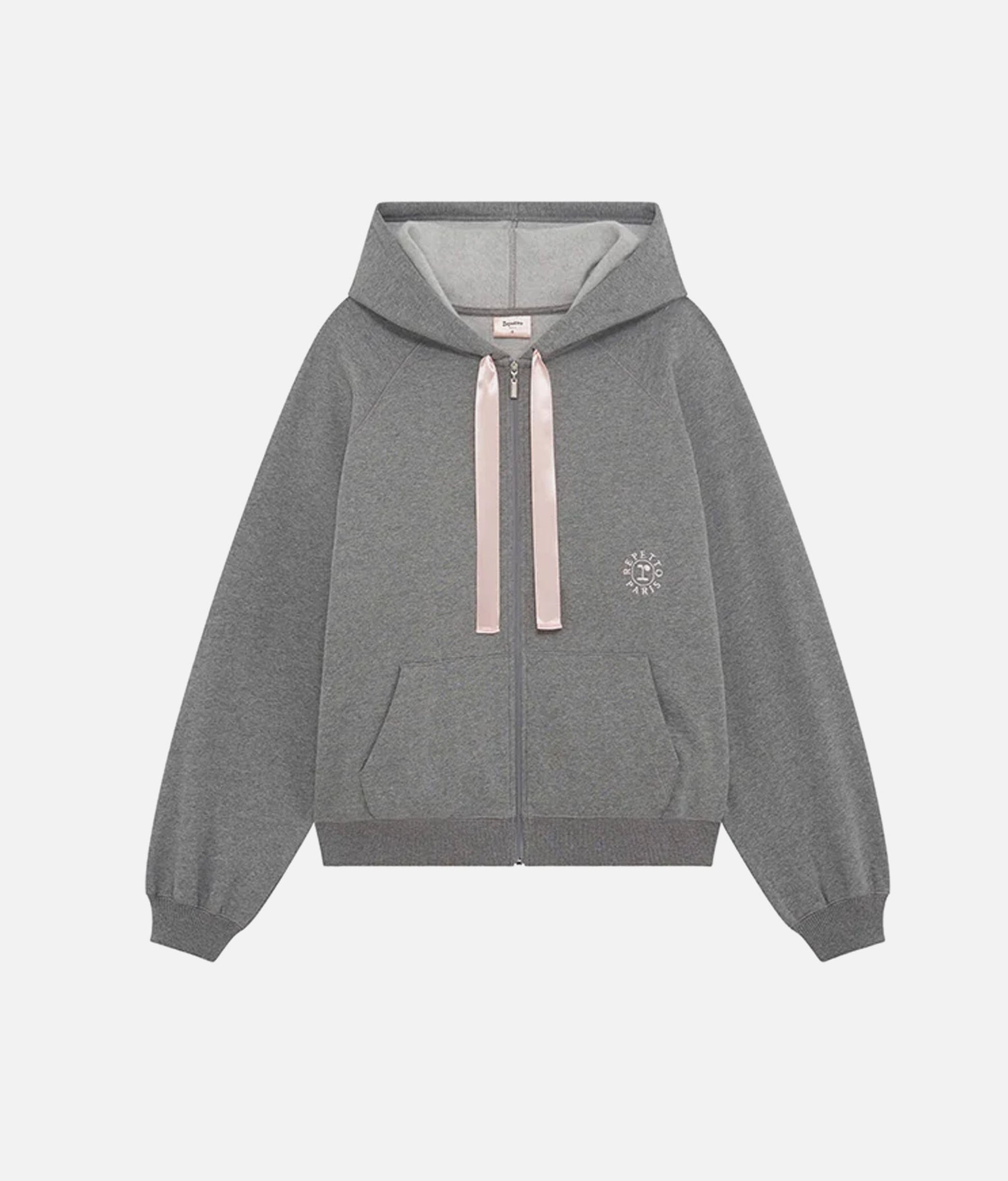 Zip-Up Hoodie, Satin Ribbon Inspired Ballet Warm-Up - S0700