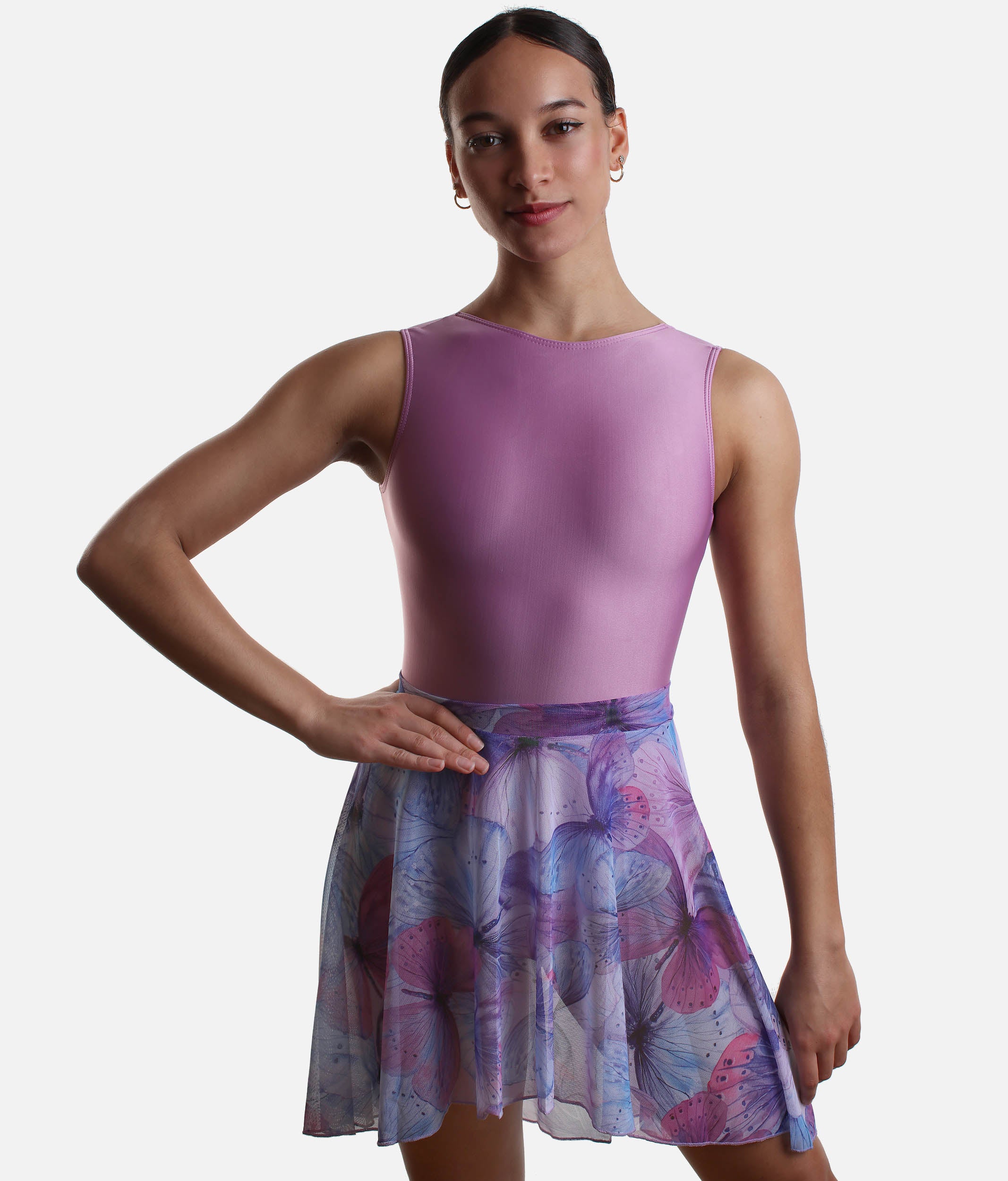 Low-High Pull On Ballet Skirt, Butterfly Print - SD 2164