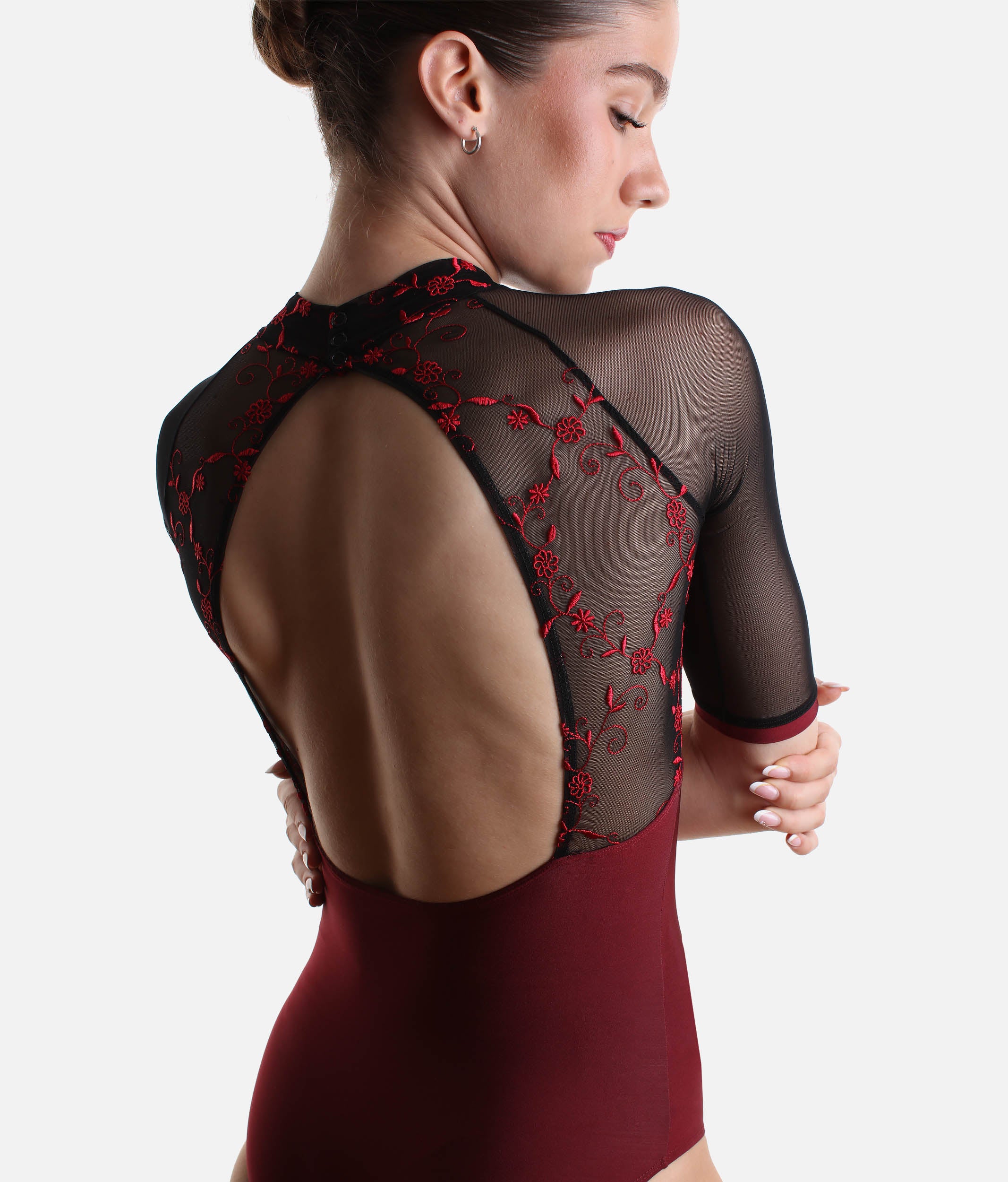 Professional Ballet Leotard with Elegant Open Back - SELENE CL Elisir