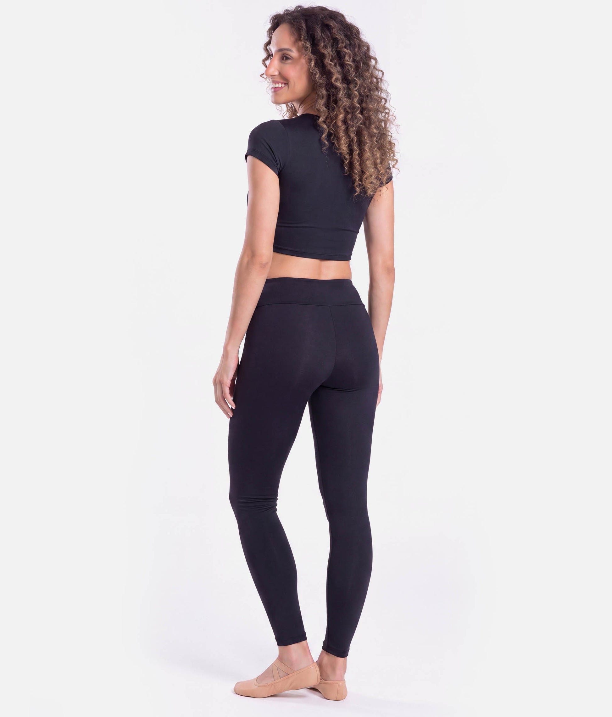 Women's High Waist Dance Leggings, Soft Microfiber - SL155