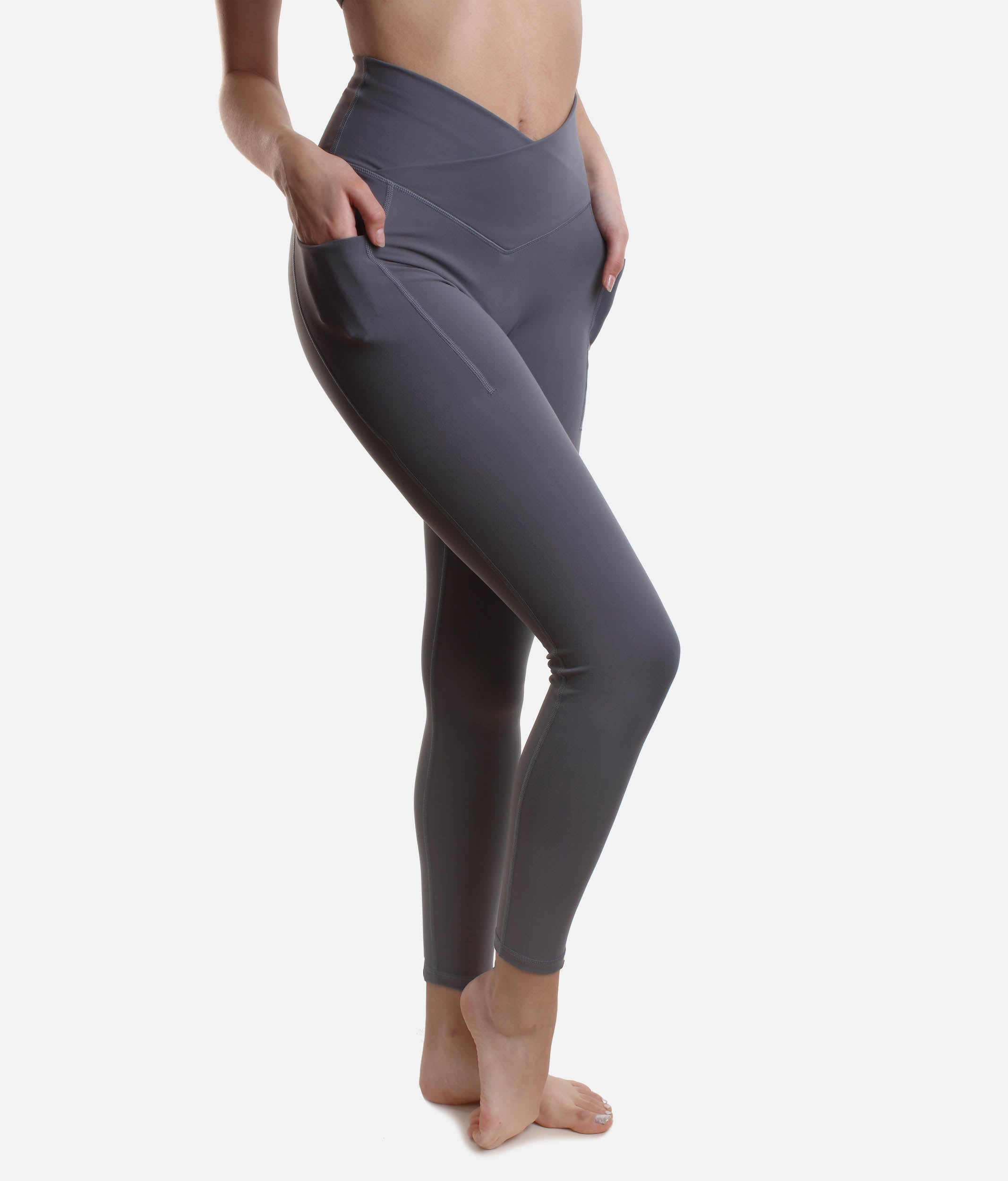 Hourglass Fit Leggings in Slate - High-Waisted, Full-Length, Squat-Proof