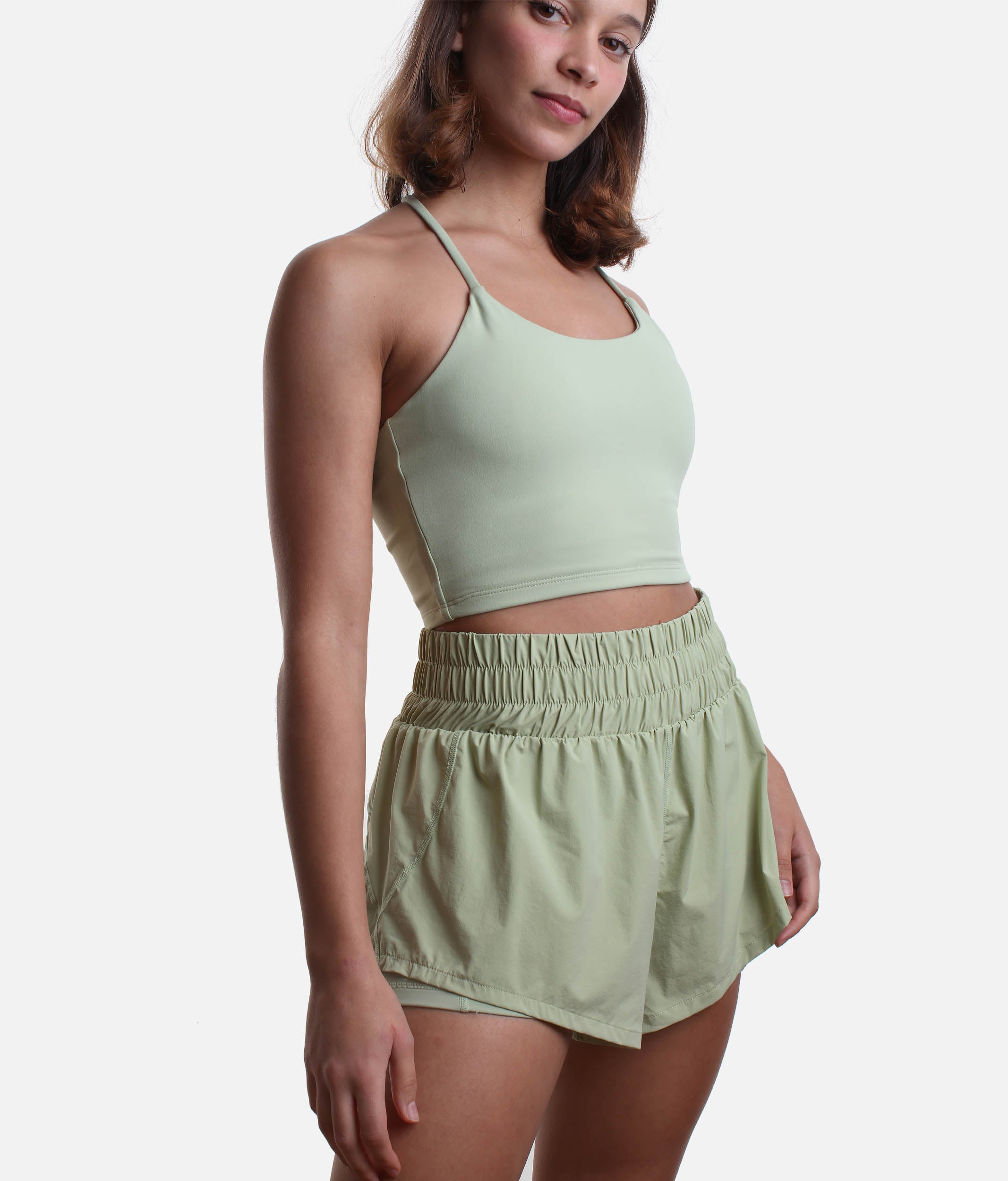 Pistachio 2-in-1 Supershorts with Pockets - Designed for Every Move