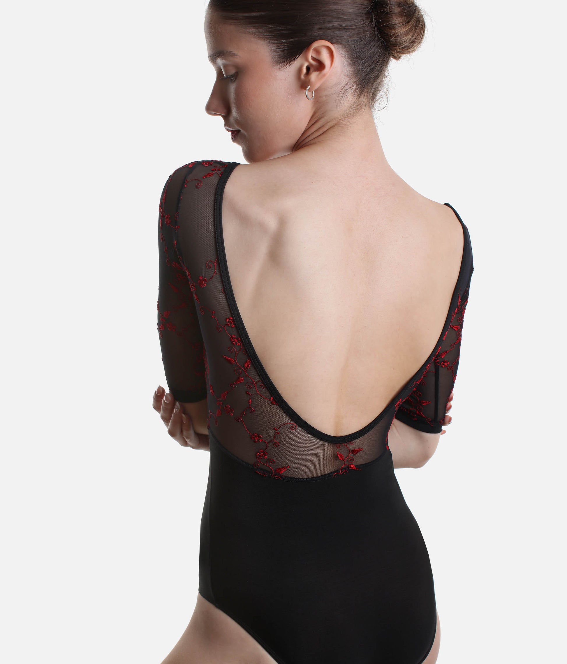 Luxury Embroidered Ballet Leotard, Icons Collection - SVETLANA DI Nero