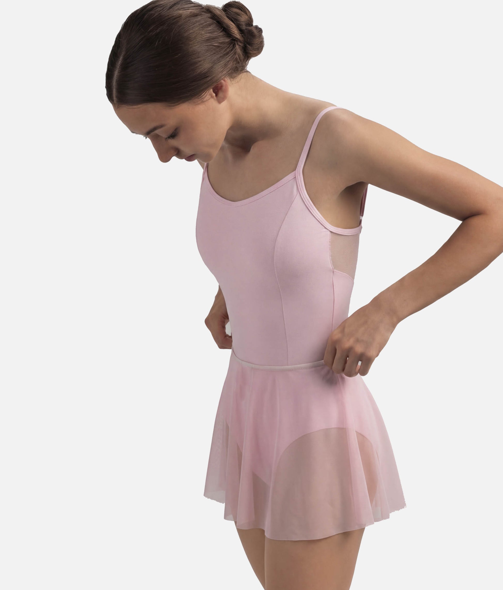 Flowy Pull-On Dance Skirt with Elastic Waistband  with Adjustable Length - ECHO
