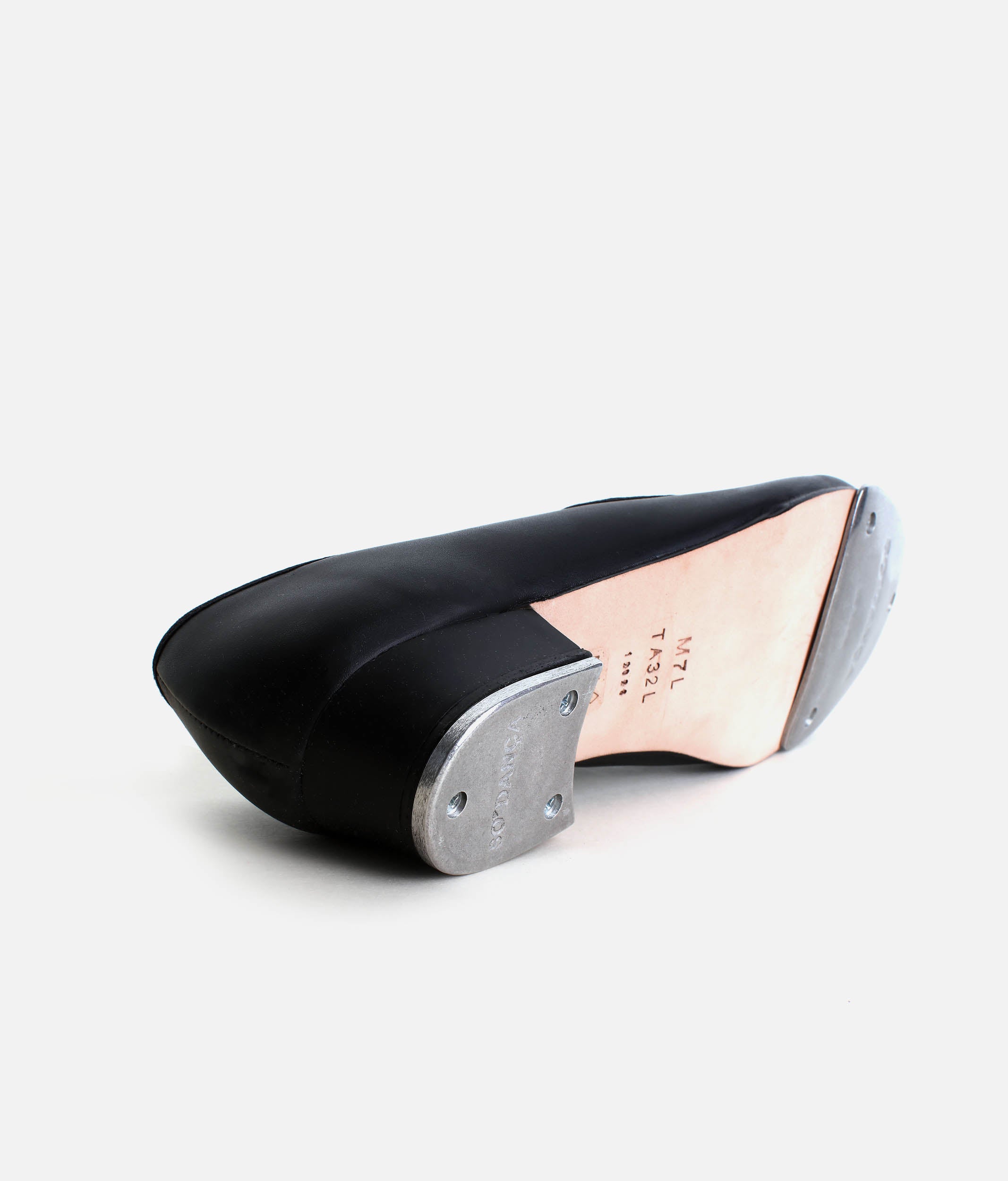 TA32 - Beginner Black Tap Shoes with Clear Sound Riveted Taps, Lace Up