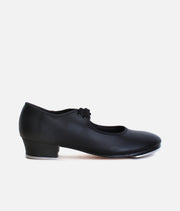 TA32 - Beginner Black Tap Shoes with Clear Sound Riveted Taps, Lace Up