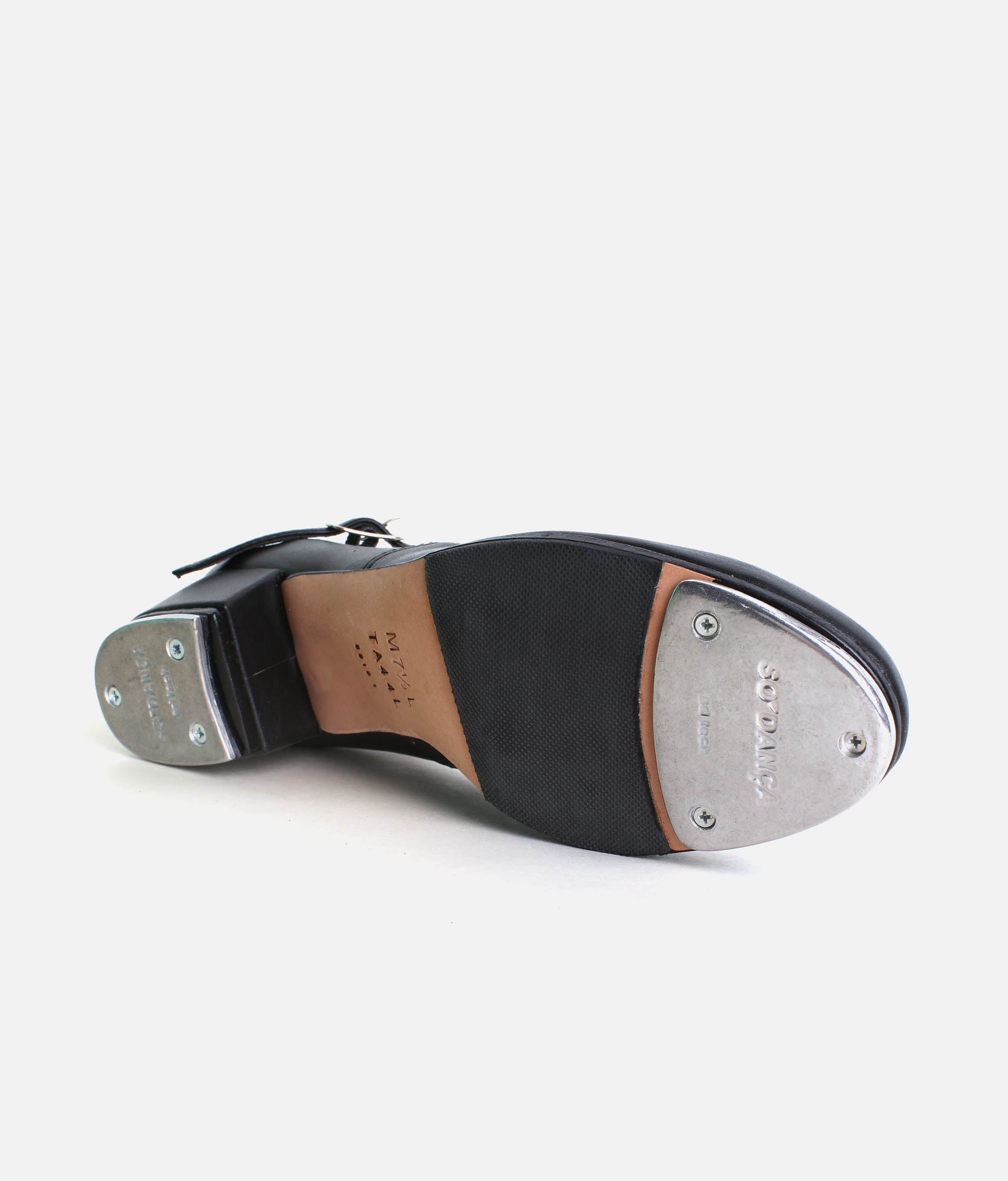 TA44 - Low Heel Tap Shoes, Classic Style with Buckled Strap, Comfort Lining