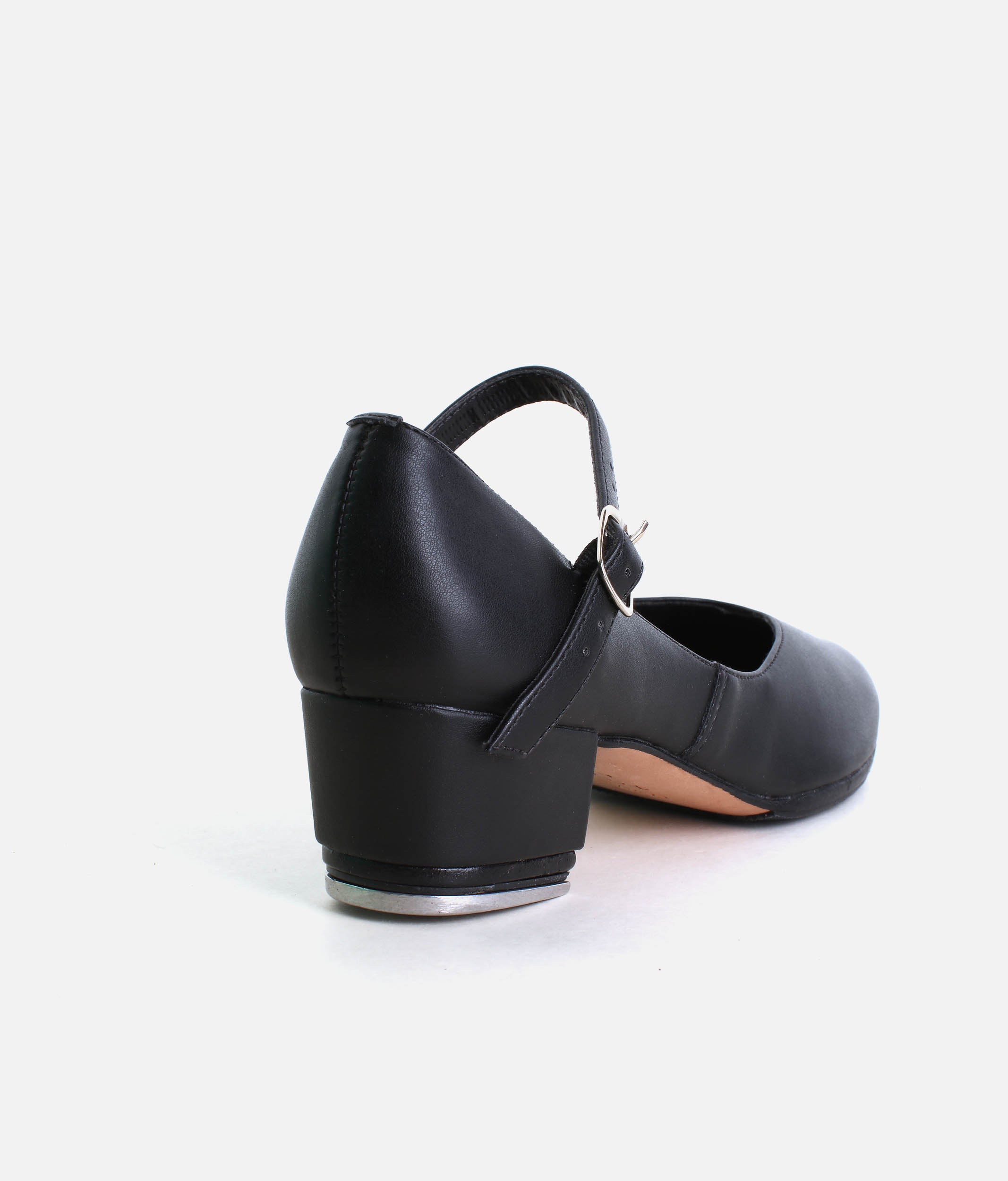 TA44 - Low Heel Tap Shoes, Classic Style with Buckled Strap, Comfort Lining