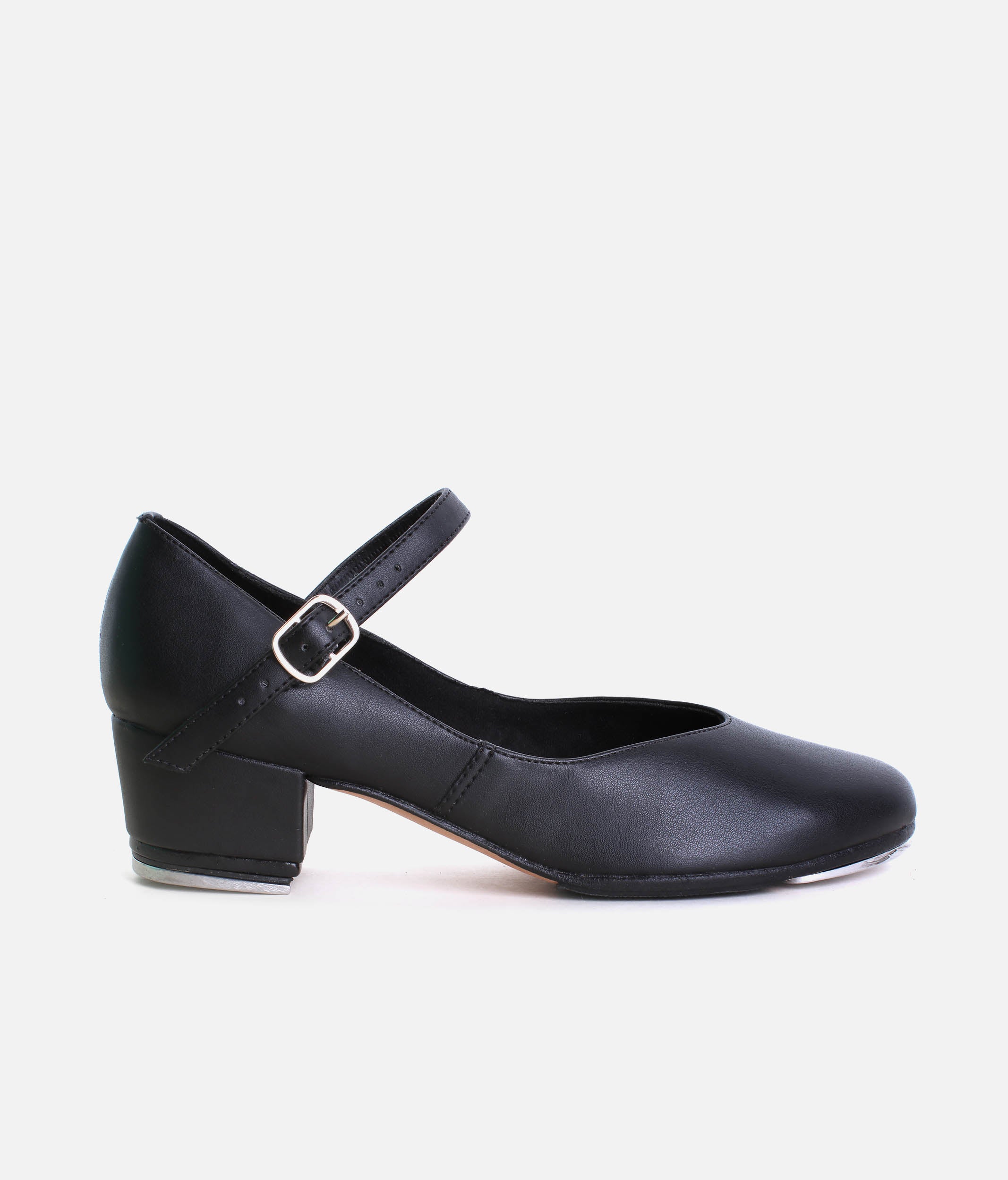 TA44 - Low Heel Tap Shoes, Classic Style with Buckled Strap, Comfort Lining