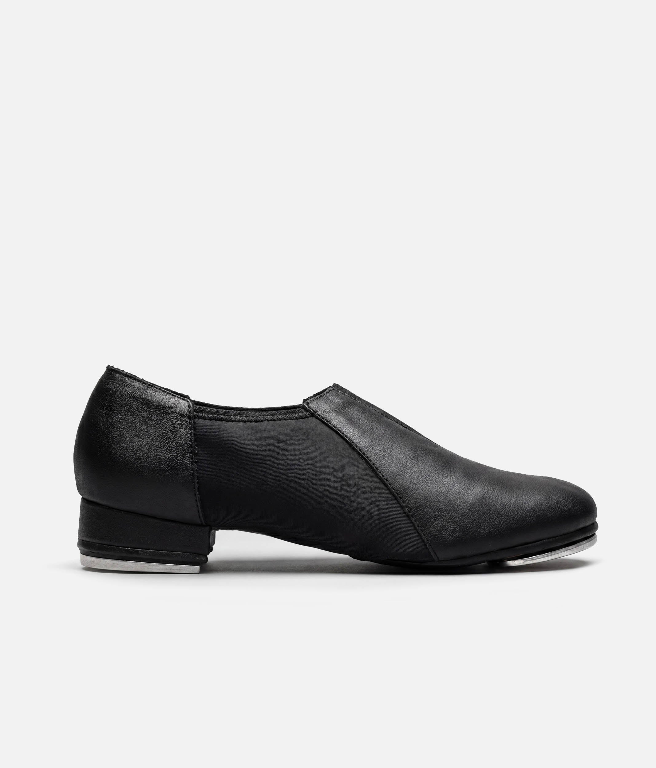 TA52 - Ultra-Flexi Tap Dance Shoes, Leather Slip-On with Hard Toe Box