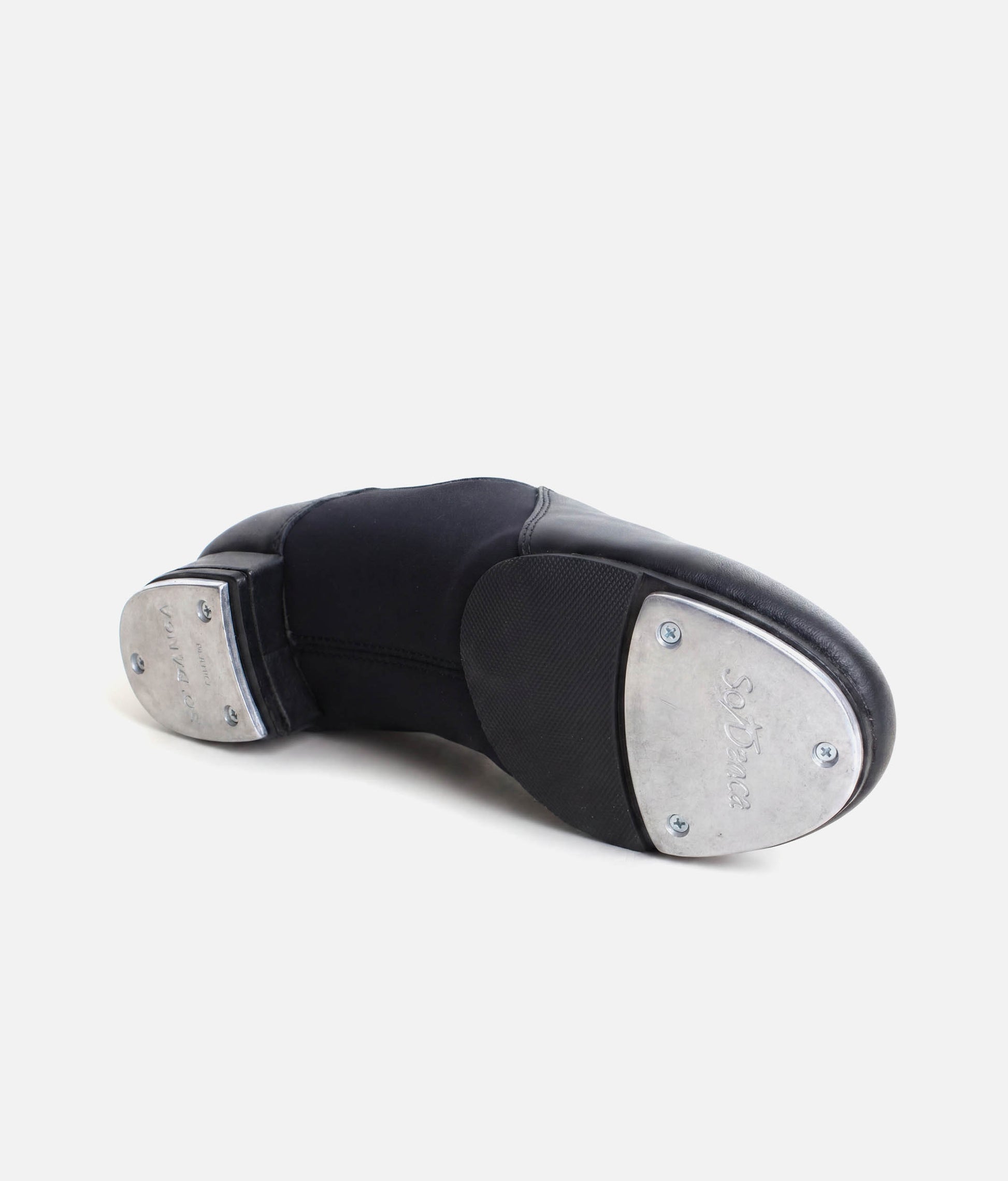 TA52 - Ultra-Flexi Tap Dance Shoes, Leather Slip-On with Hard Toe Box