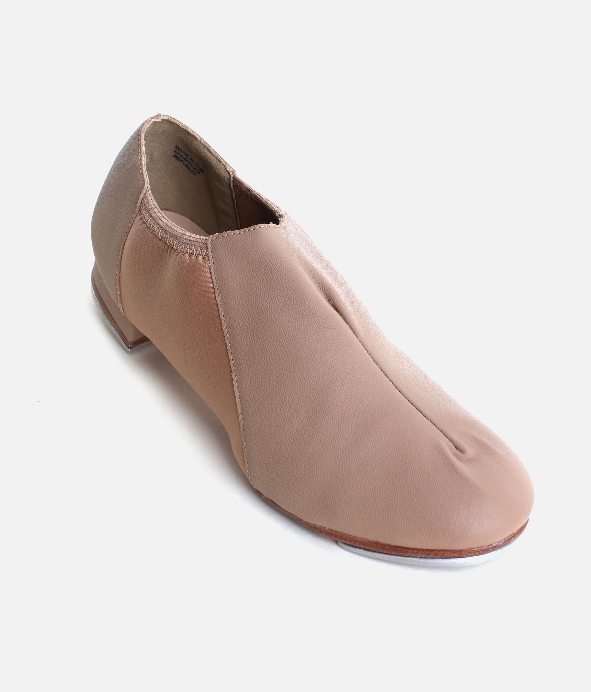 TA52 - Ultra-Flexi Tap Dance Shoes, Leather Slip-On with Hard Toe Box