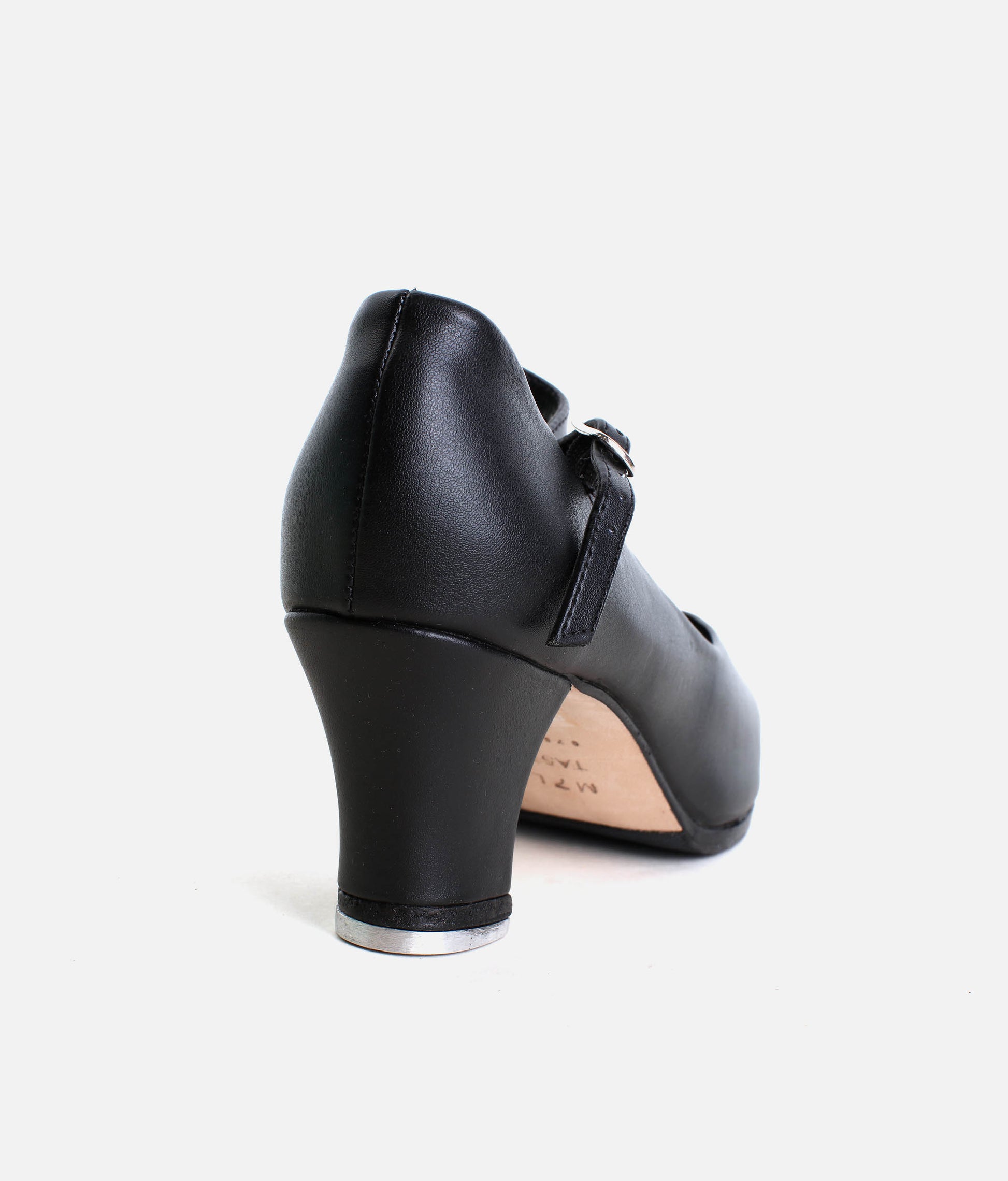 TA57 - High Heel Tap Shoes, 2” Vegan Leather Tap Shoes with Buckle Strap