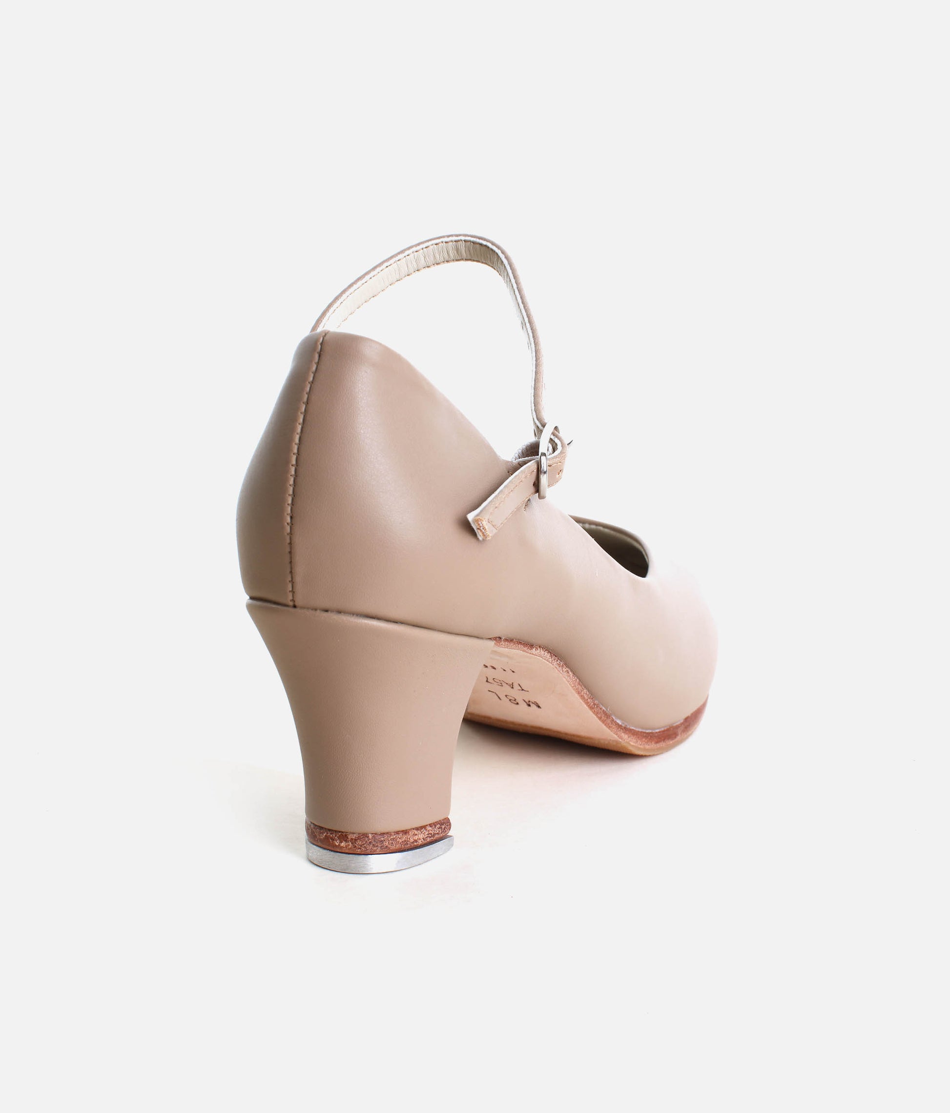 TA57 - High Heel Tap Shoes, 2” Vegan Leather Tap Shoes with Buckle Strap