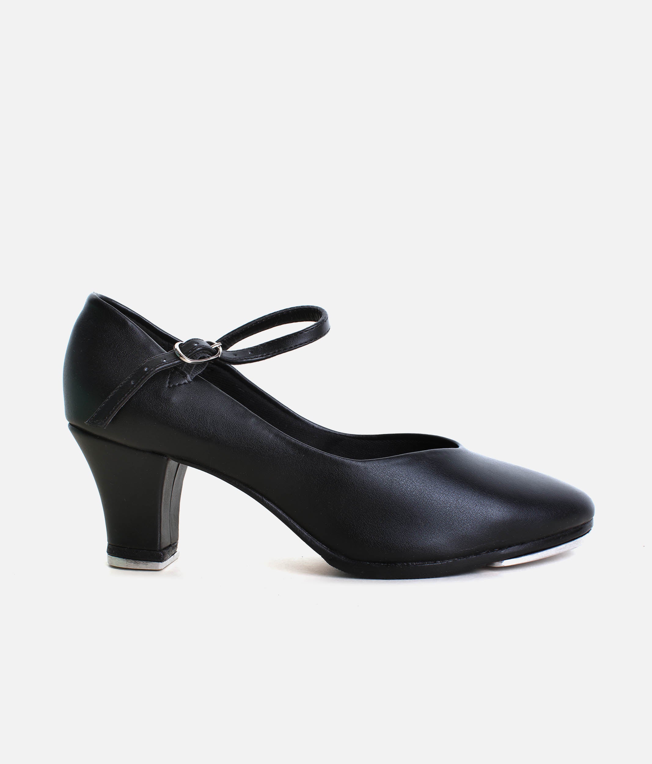TA57 - High Heel Tap Shoes, 2” Vegan Leather Tap Shoes with Buckle Strap