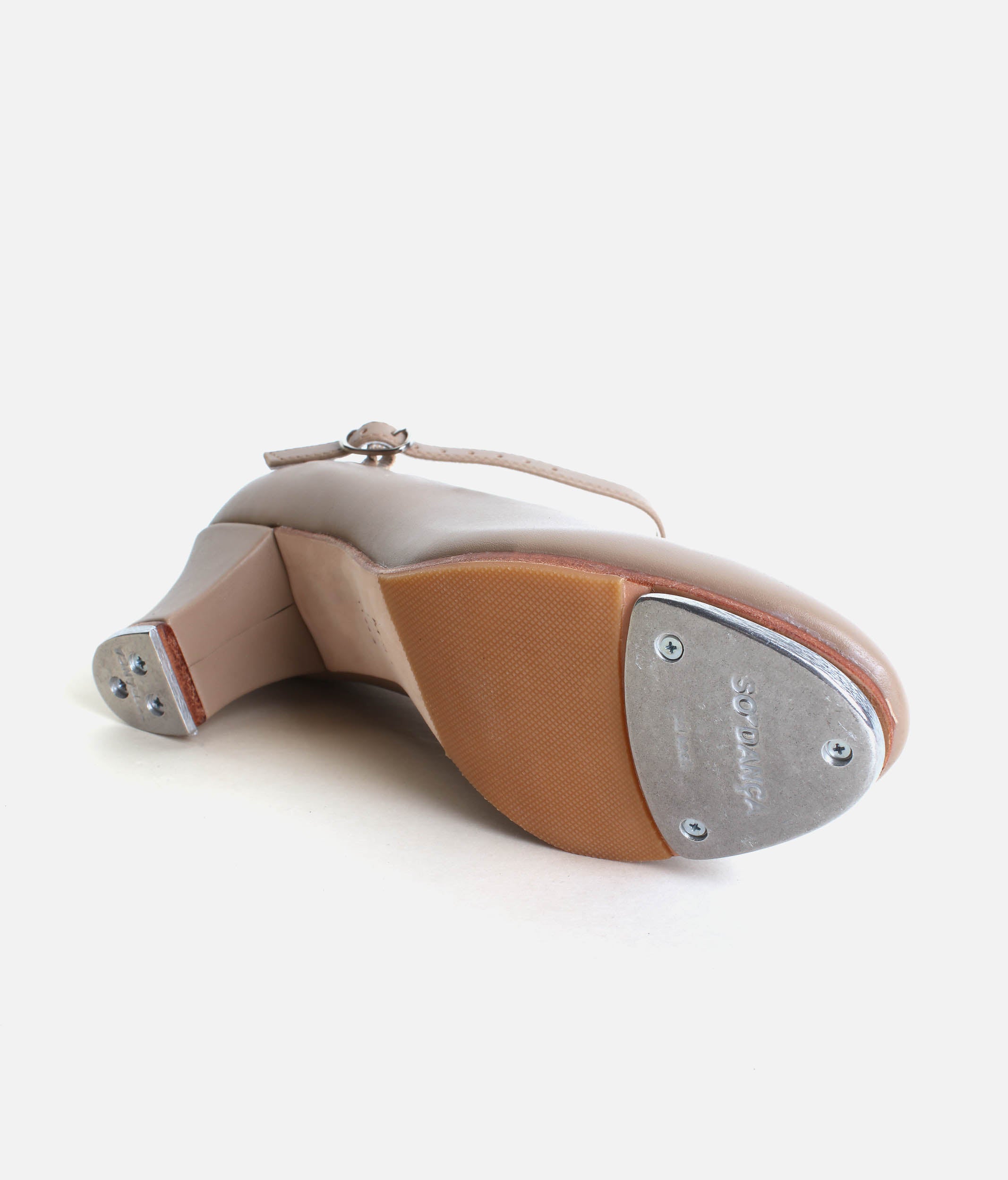TA57 - High Heel Tap Shoes, 2” Vegan Leather Tap Shoes with Buckle Strap