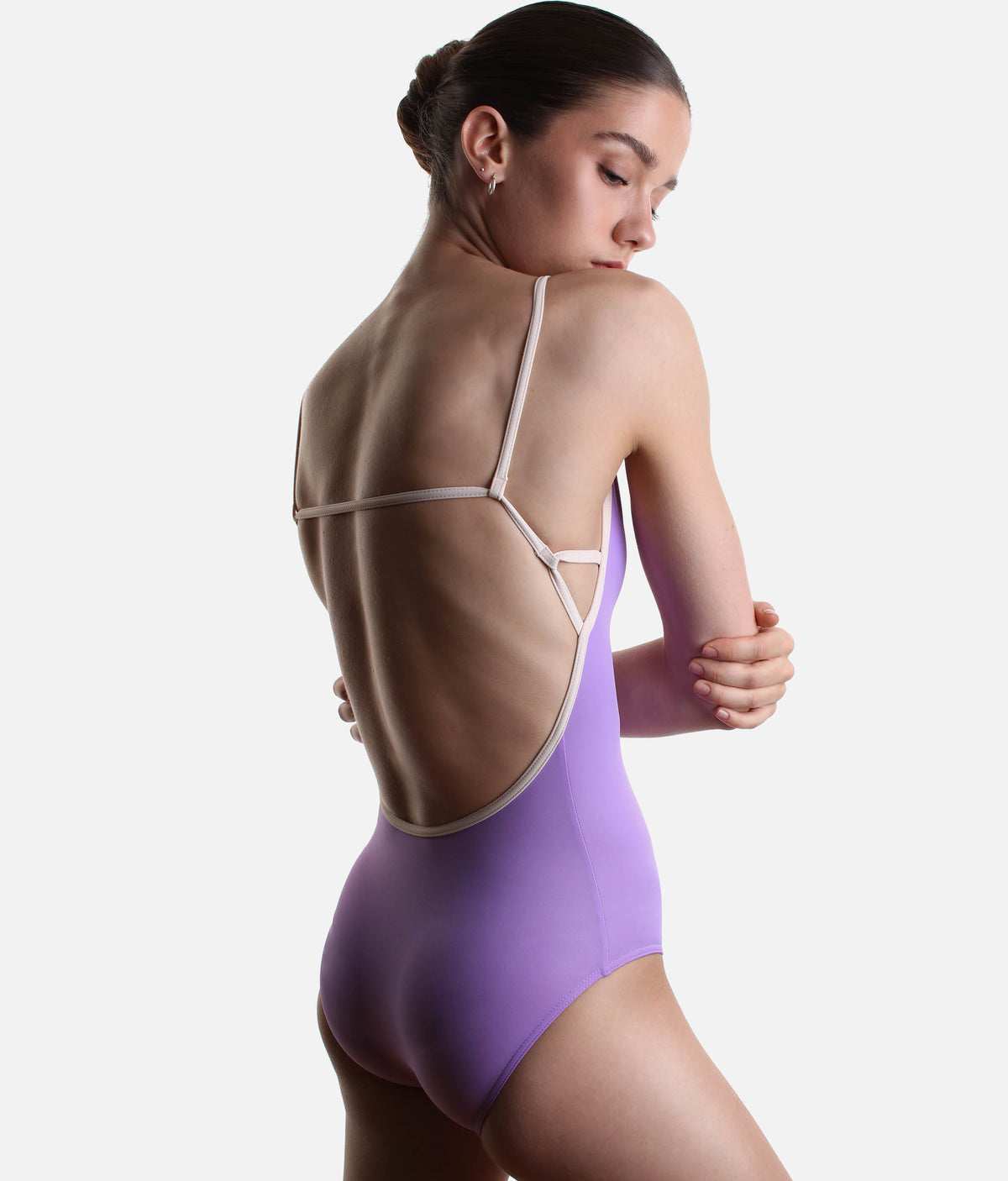 YUMIKO Tamara – Iris Camisole Ballet Leotard with Misty Rose Trim