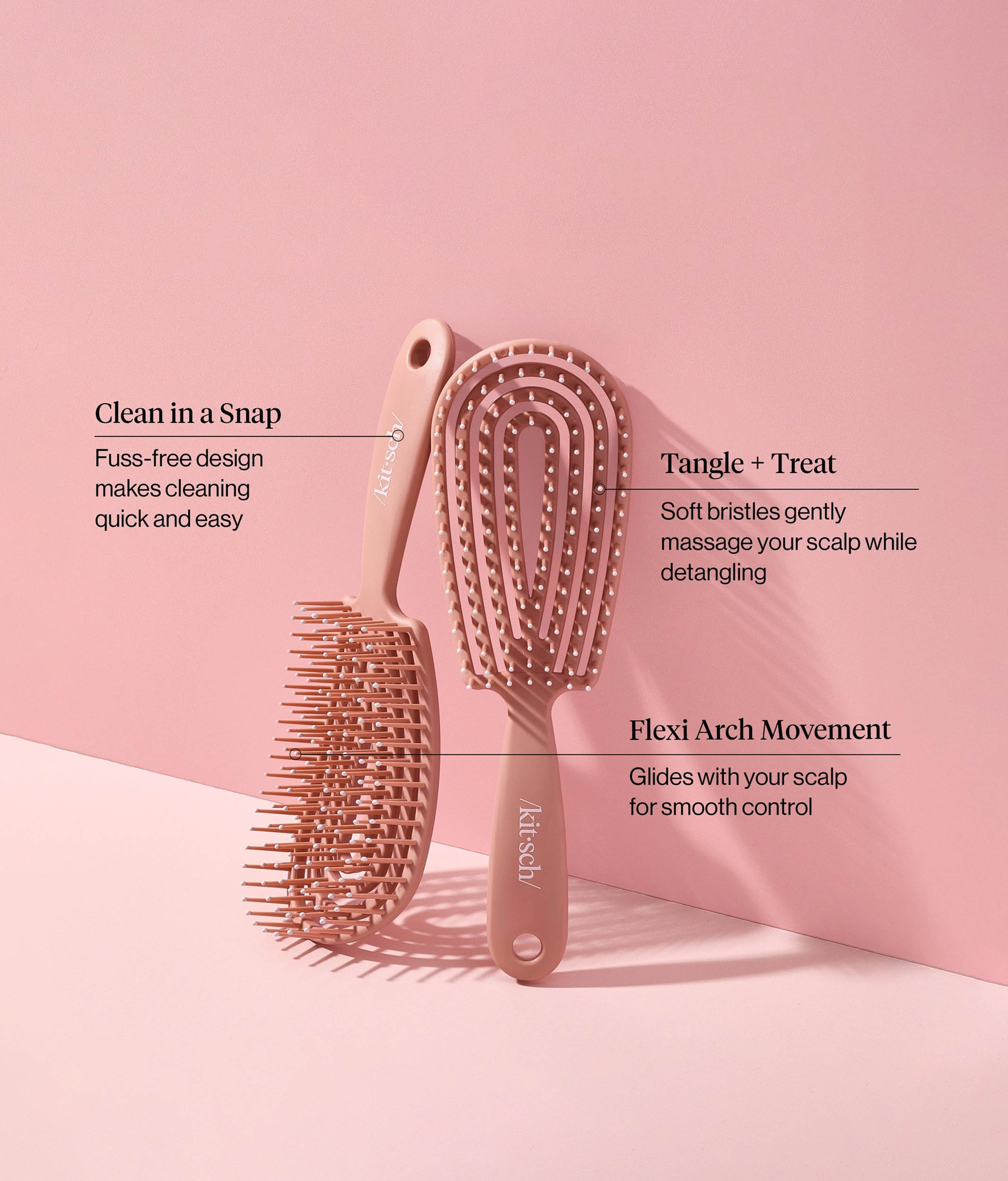 Terracotta Detangling Flexi Brush - Lightweight & Ergonomic